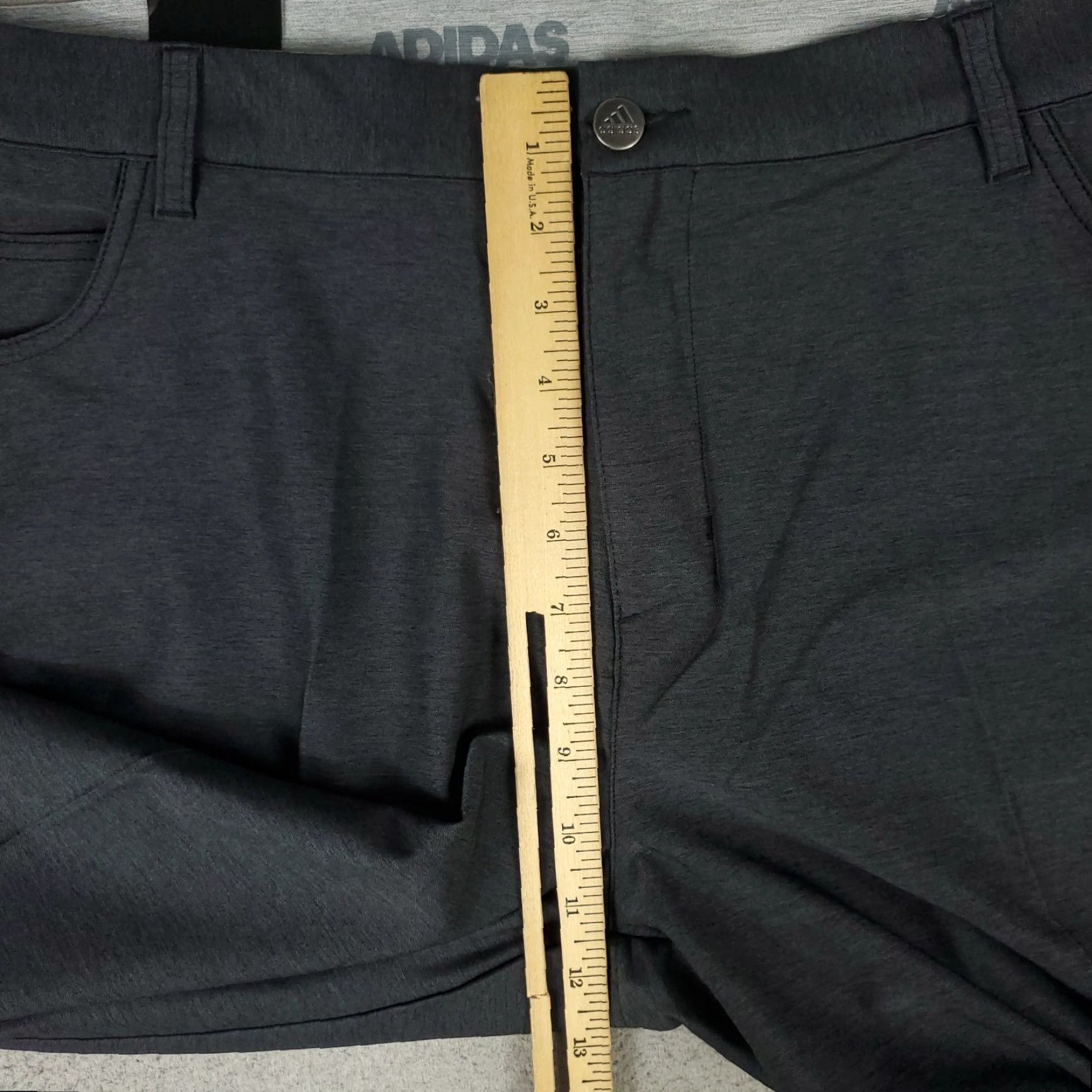 Adidas Adidas Pants Mens 38x32 Gray Flat Front Chino Trousers - Regular Fit, Knit Polyester Blend, Logo, Zip Closure, Flat Front, Modern Military Brand? Size US 38 / EU 54 - 4 Thumbnail