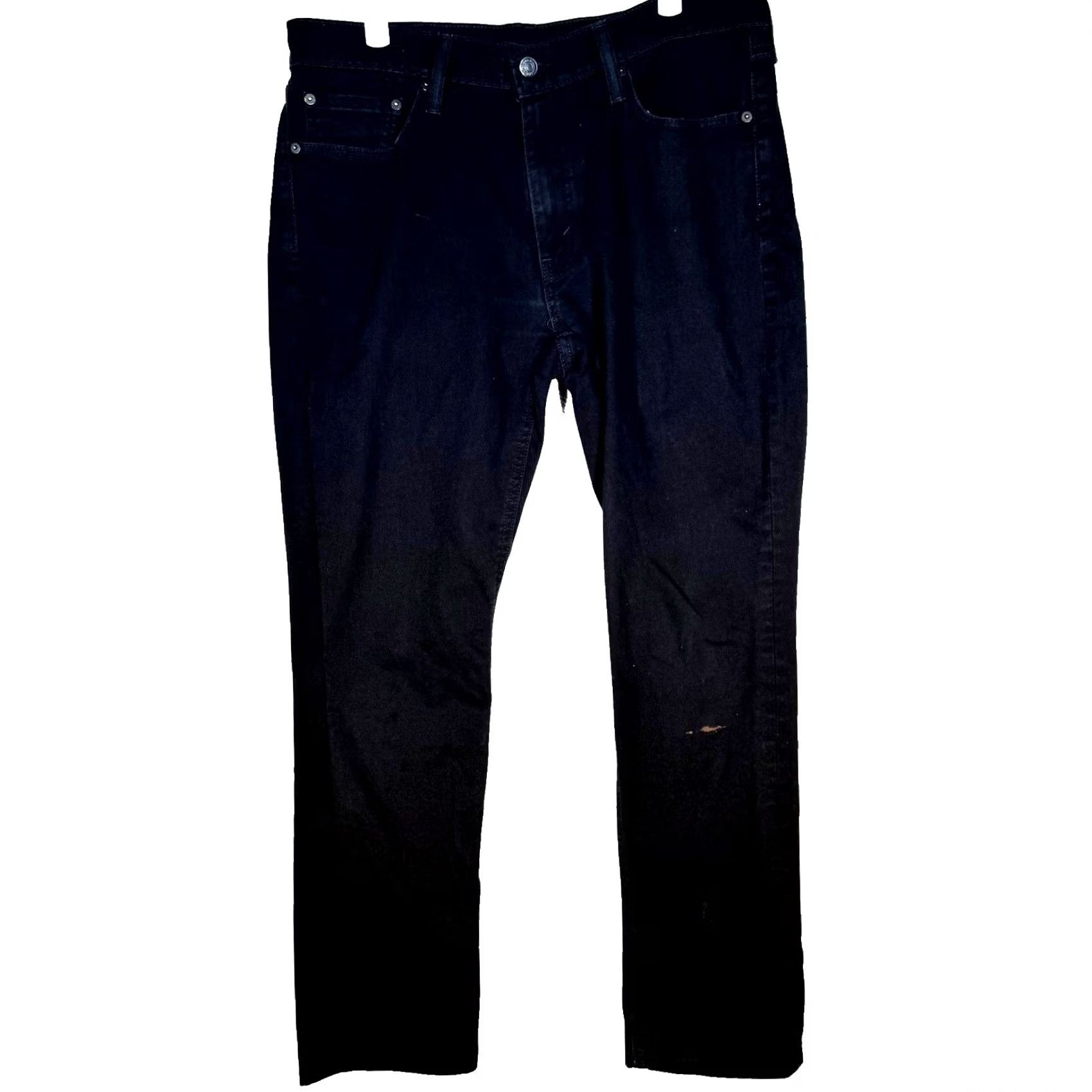 Levi's Levi’s 541 Athletic Fit Jeans Black Denim 33 x 32 Mens Tapered Stretch Zip Fly Casual Workwear Size US 33 - 2 Thumbnail