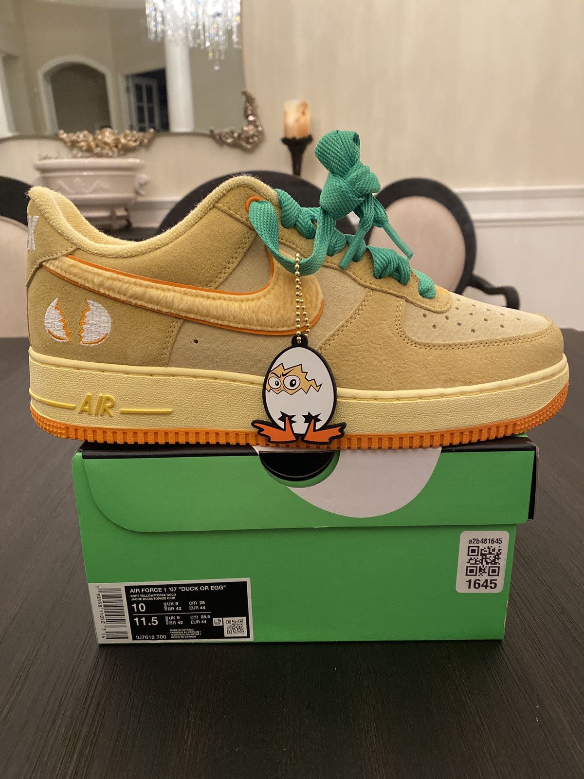 Nike Nike Air Force 1 DOAF Oregon Ducks “Duck Or Egg” PE Size US 10 / EU 43 - 1 Thumbnail