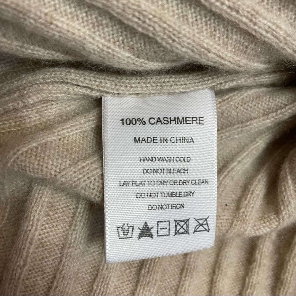 Other Purecashmere NYC Turtleneck Rib Sweater Oatmeal Cashmere Si Size S / US 4 / IT 40 - 8 Thumbnail