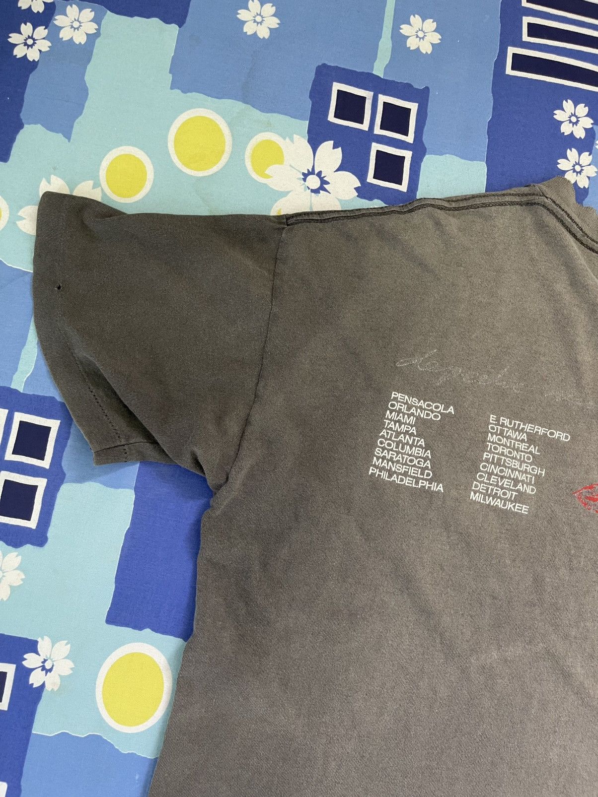Band Tees Thrashed 1990 Depeche Mode Violator Album World Tour Tee Size US M / EU 48-50 / 2 - 11 Thumbnail