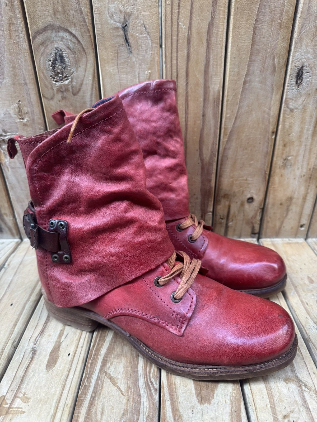 A.S.98 A.s 98 Red boho Women’s leather boots EUR 40 USA 9-9.5 UK 7 Size US 10 / IT 40 - 10 Thumbnail