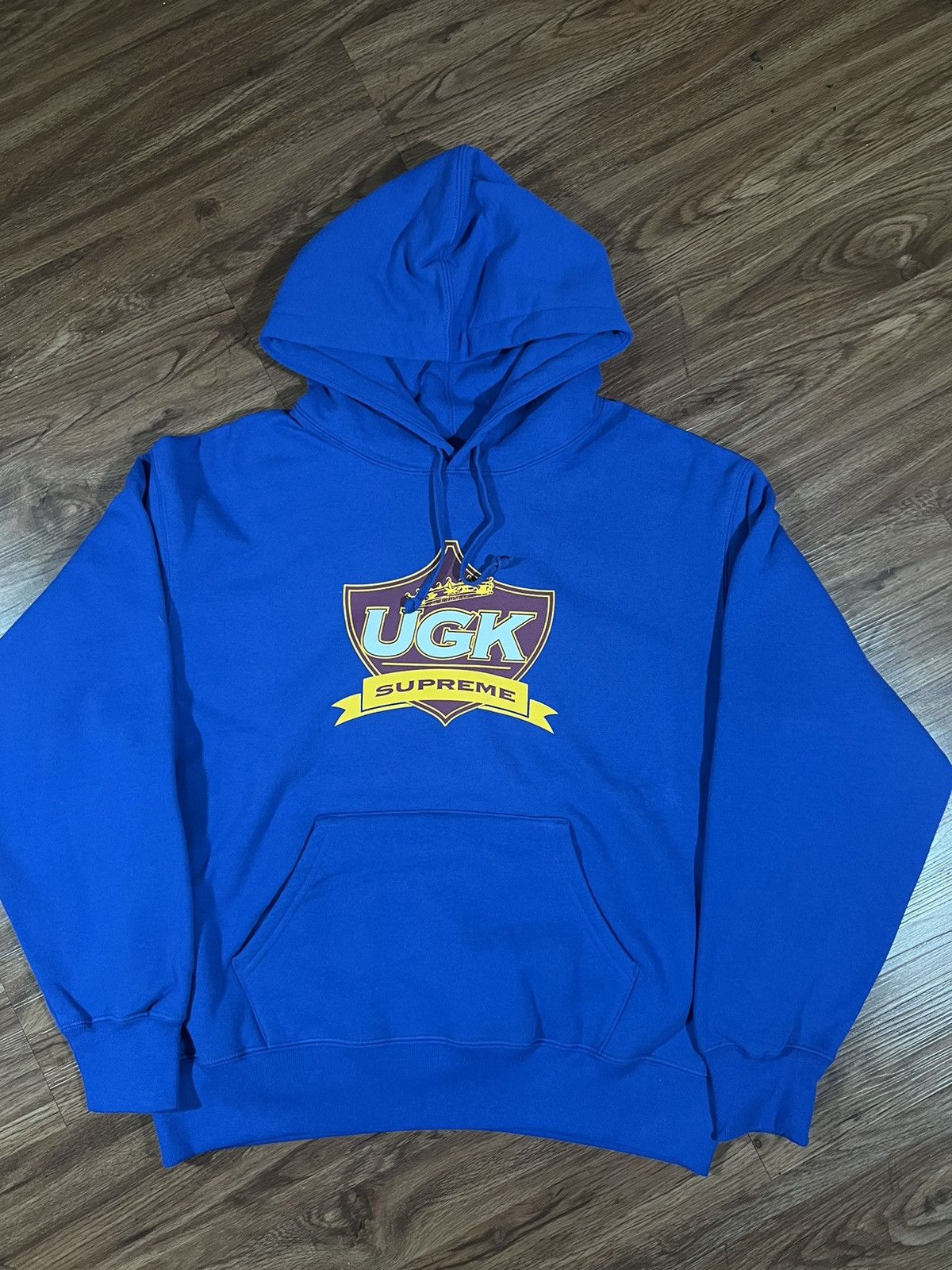 image of Hypebeast x Supreme Ugk Hoodie Ridin Dirty in Blue, Men's (Size Small)