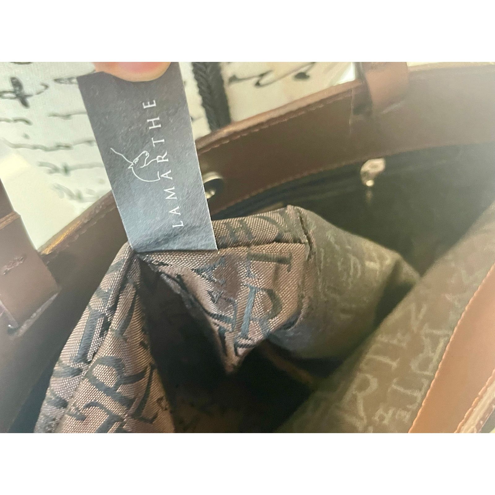 & Other Stories LAMARTHE PARIS TOTE SUEDE BROWN EMBROIDERED MADE IN ITALY Size ONE SIZE - 9 Thumbnail
