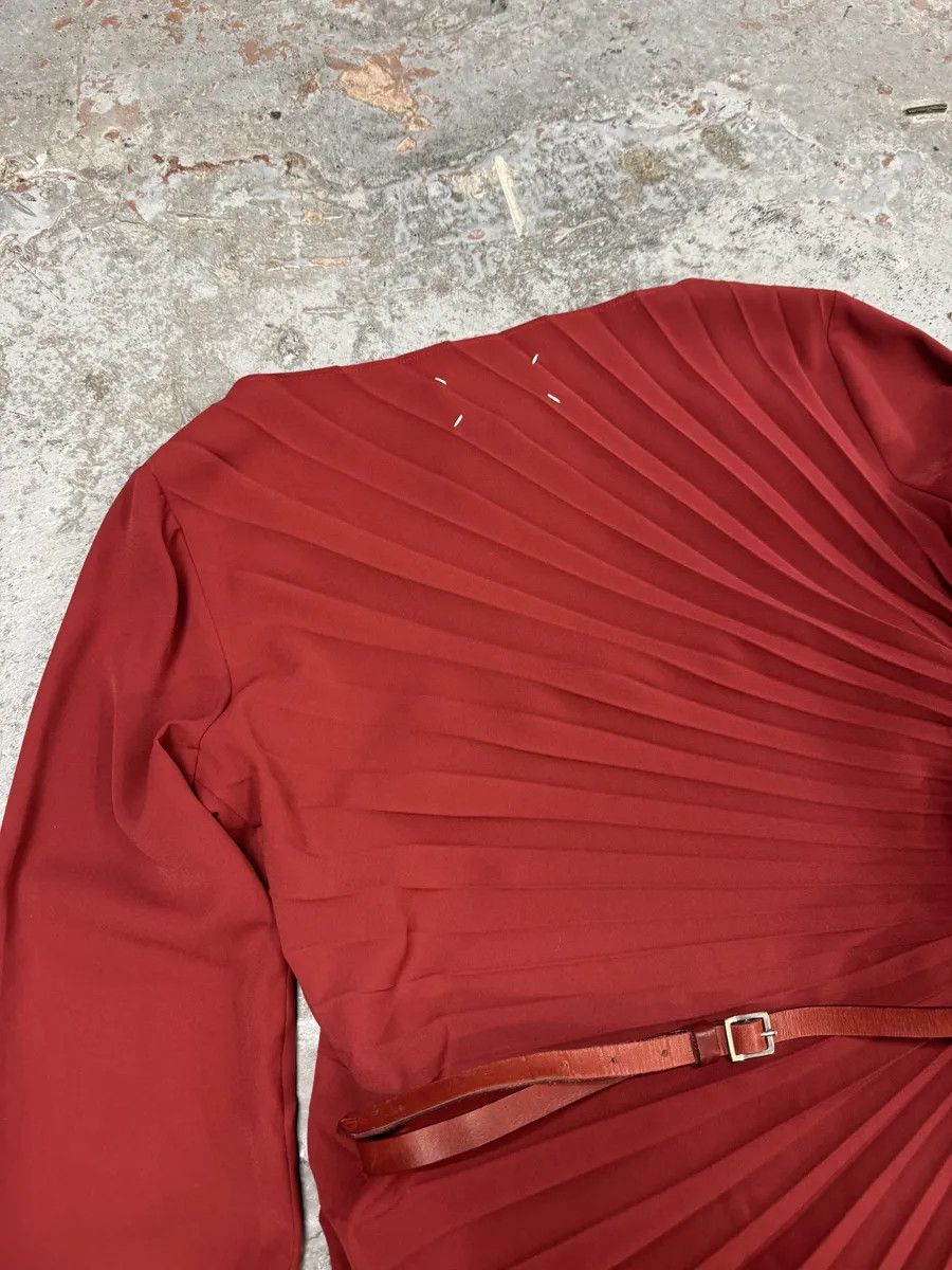 Maison Margiela AW2011 Maison Margiela Red Plissed Signature Dress Size M / US 6-8 / IT 42-44 - 5 Thumbnail