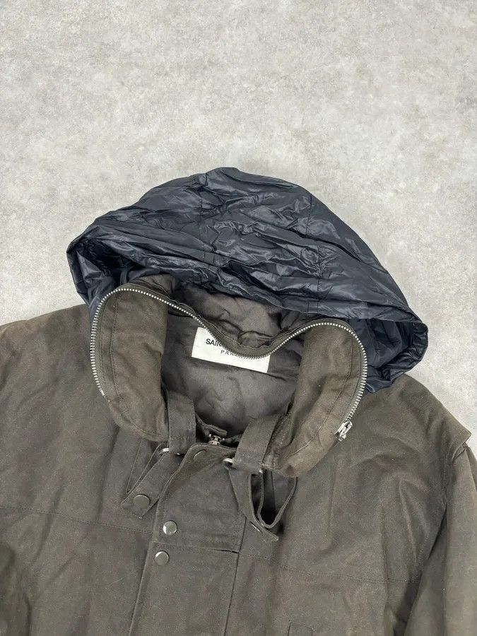 Saint Laurent Paris AW2017 Saint Laurent Khaki Cargo Parka Jacket Size US M / EU 48-50 / 2 - 9 Thumbnail