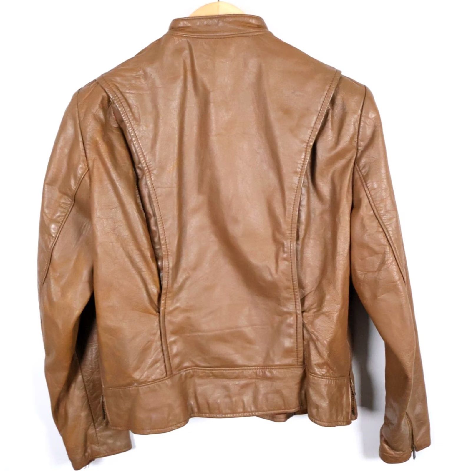 Brooks VINTAGE Brooks Sportswear Jacket Men's 40 (Medium) Brown Harley Patch Leather 60s Size US M / EU 48-50 / 2 - 2 Thumbnail