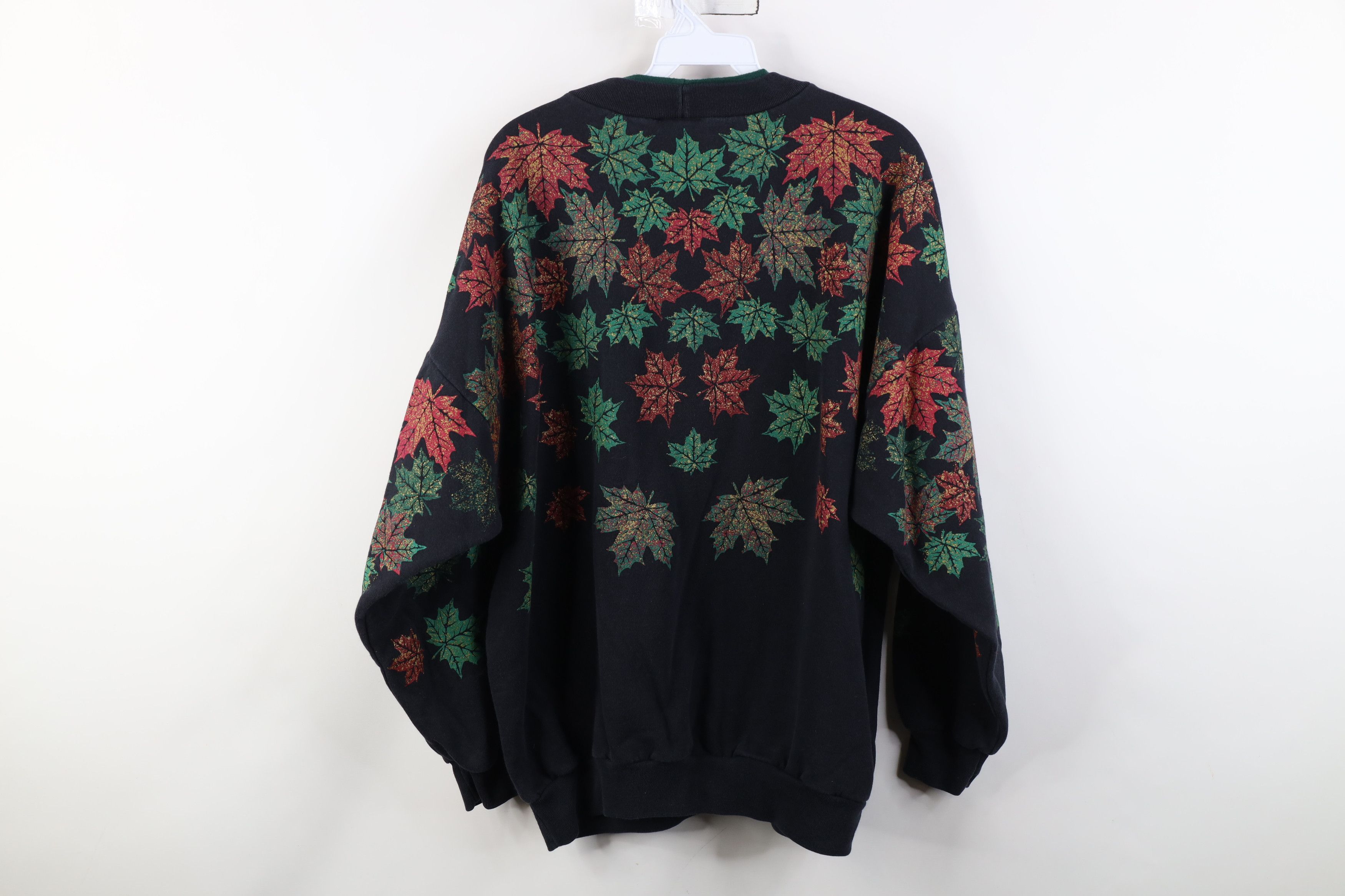 Vintage Vintage 90s Streetwear Fall Leaves Layered Sweatshirt USA Size XL / US 12-14 / IT 48-50 - 10 Thumbnail