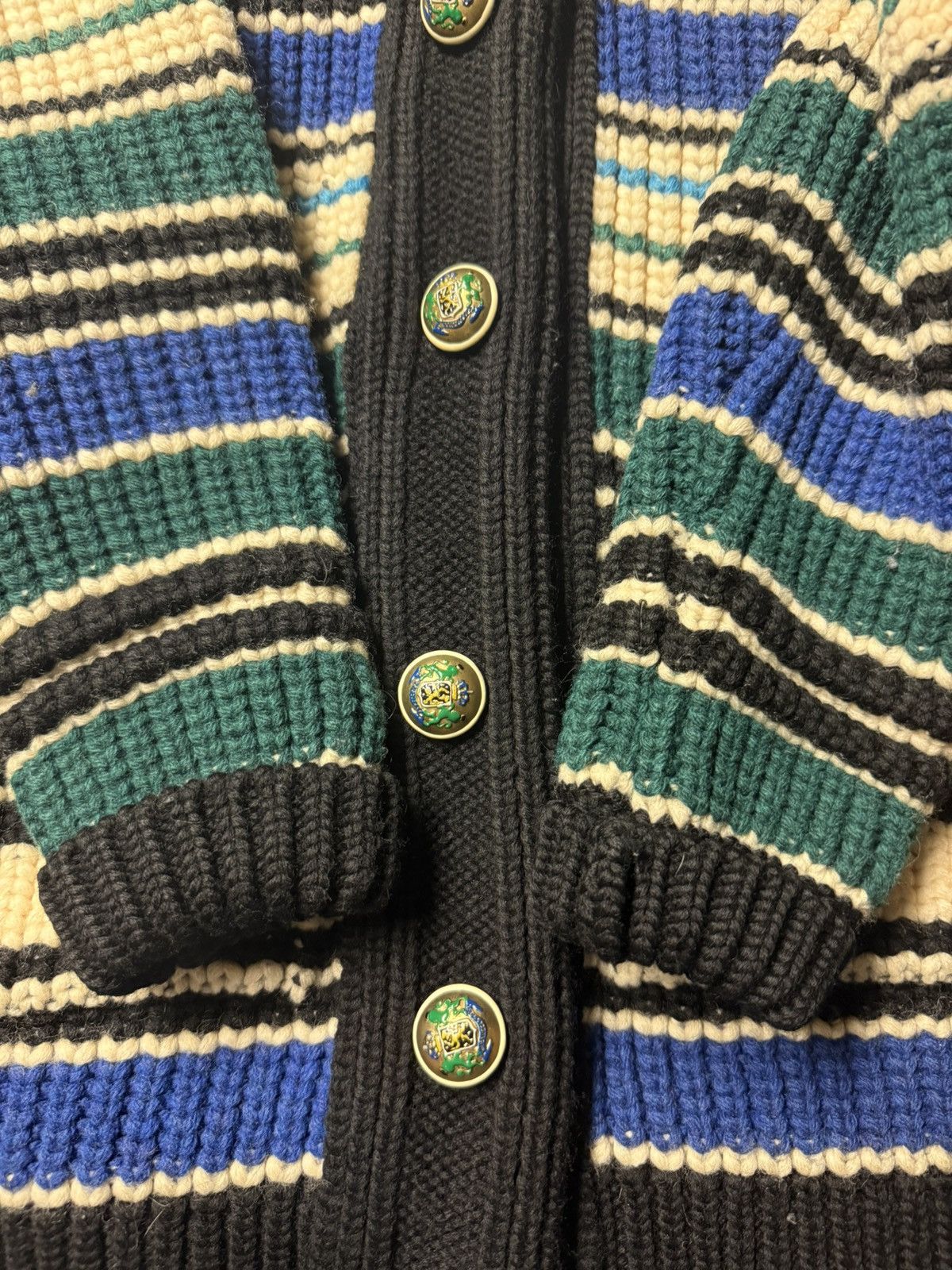Balenciaga VINTAGE BALENCIAGA STRIPED HEAVY KNIT HOODED SWEATER 2007 Size XS / US 0-2 / IT 36-38 - 25 Thumbnail
