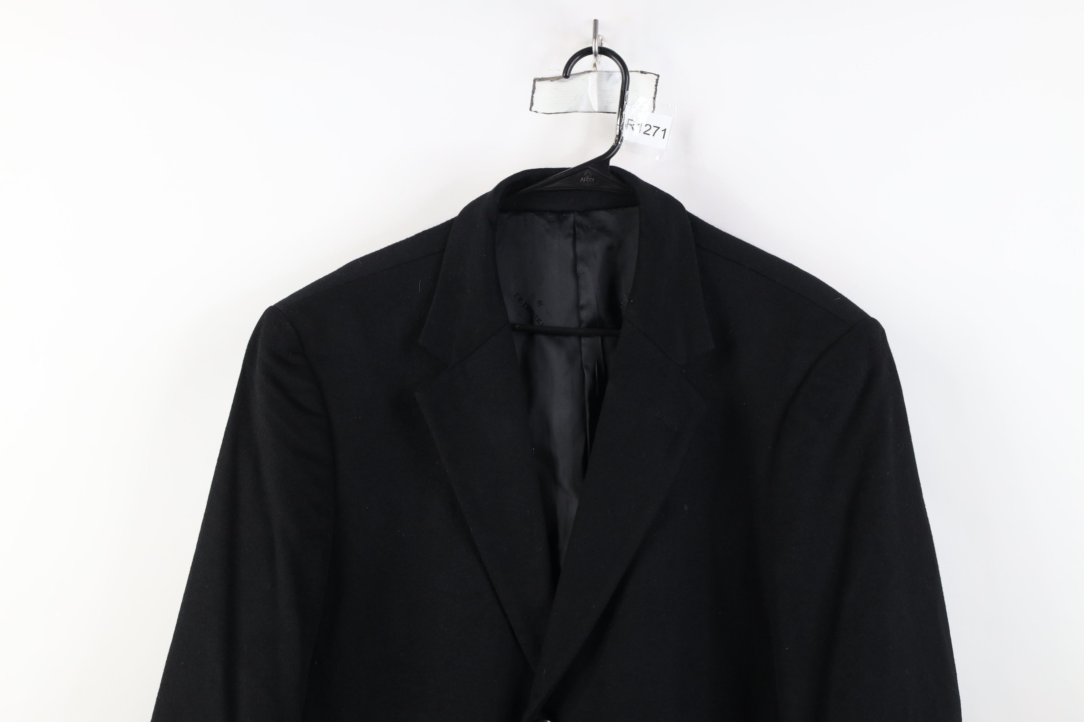 Vintage Vintage Streetwear Cashmere Button Overcoat Jacket Black Size US XXL / EU 58 / 5 - 2 Thumbnail