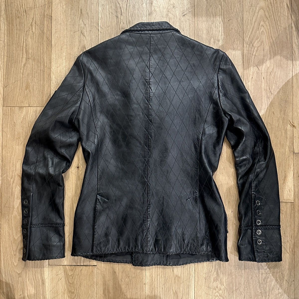 Yasuyuki Ishii Yasuyuki ishii Quilted Leather Napoleon Jacket AW12 Size US M / EU 48-50 / 2 - 2 Thumbnail