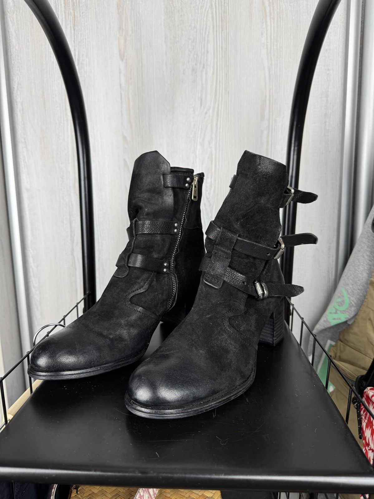 A.S.98 A.S.98 AirStep Women's Leather Ankle Boots Zipper Biker 40 Size US 10 / IT 40 - 7 Thumbnail