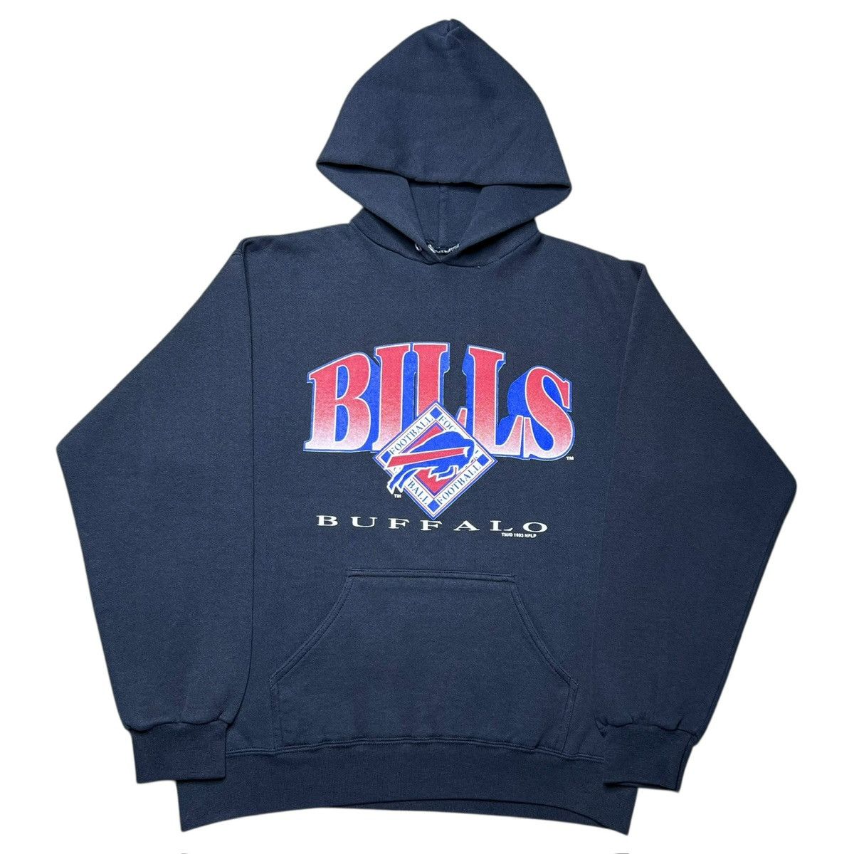 NFL Vintage 90s NFL Buffalo Bills Trench Ultra Spell Out Hoodie Size US L / EU 52-54 / 3 - 1 Thumbnail