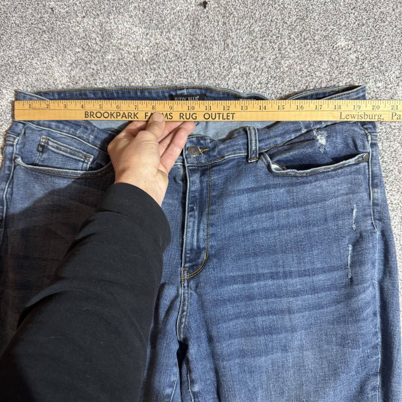 Judy Blue Judy Blue Jeans Womens Plus 22W Distressed Skinny Streetwear Size 39" - 3 Thumbnail