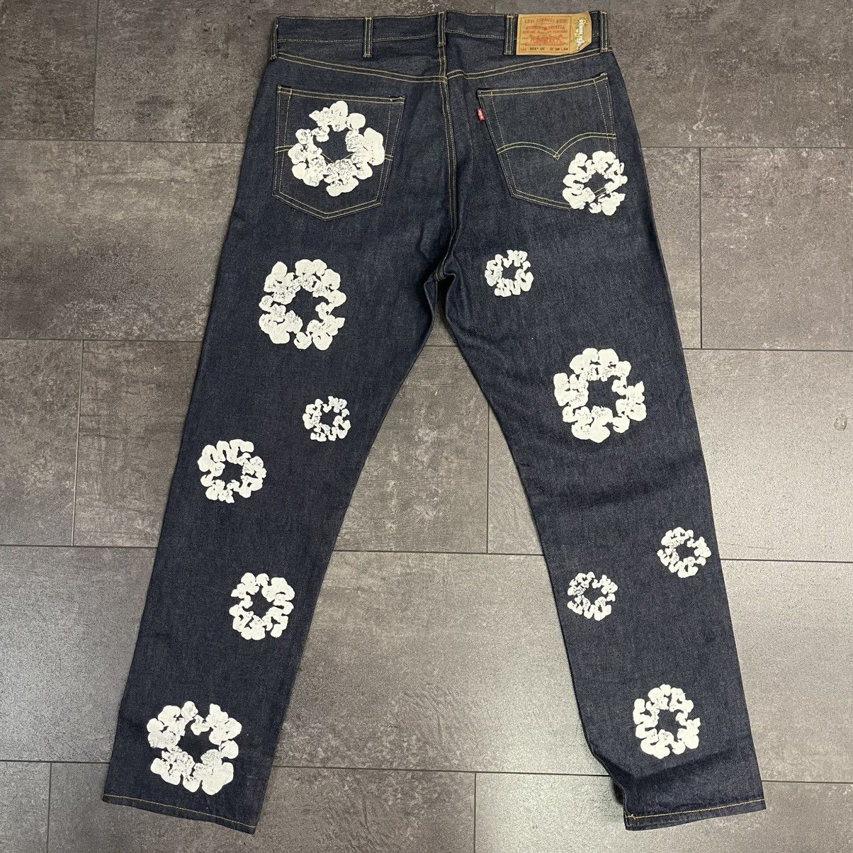 DENIM TEARS × Levi's Denim Tears x Levis Cotton Wreath Jean Raw Indigo Size US 38 / EU 54 - 2 Thumbnail