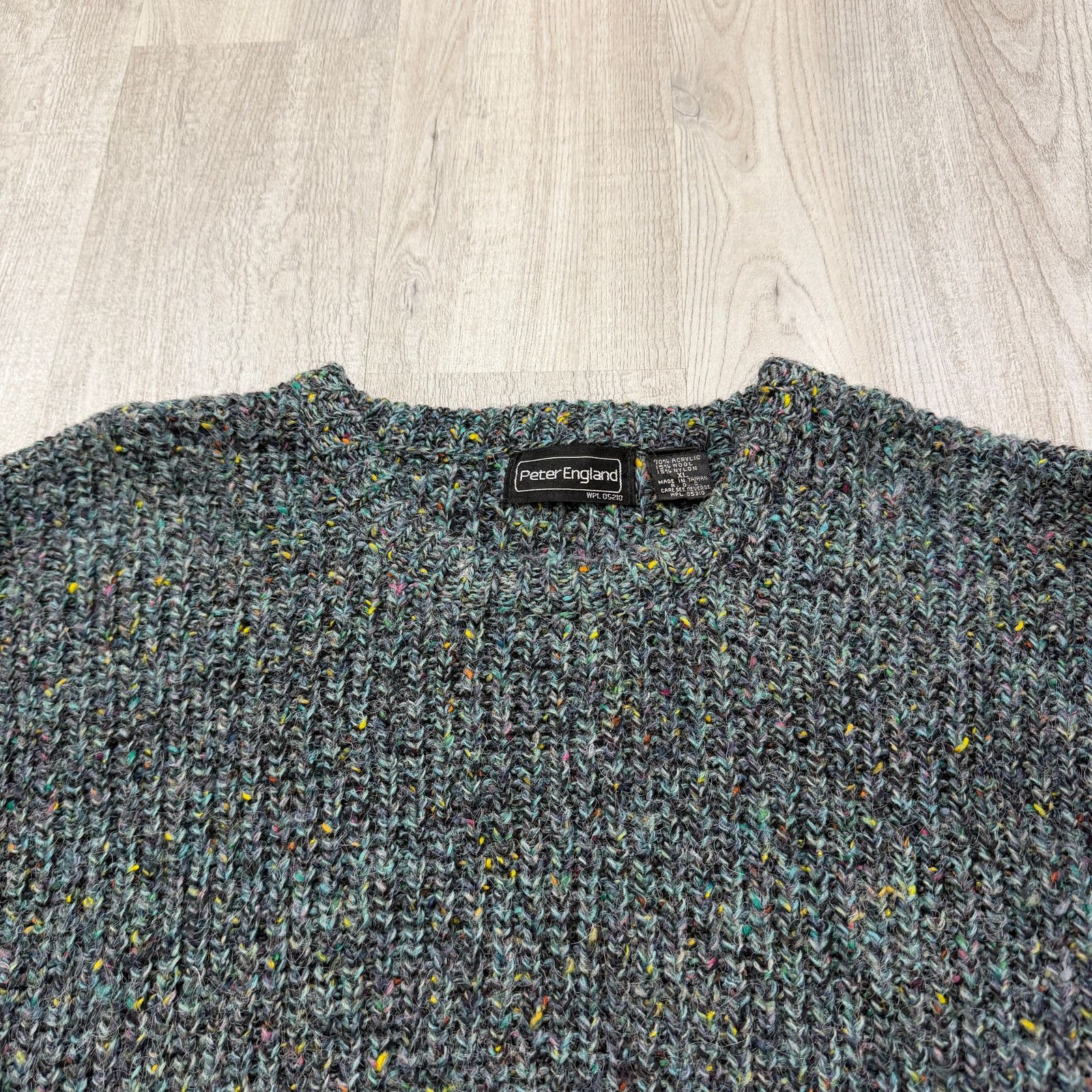 Vintage Vintage Peter England Knit Sweater Extra Large Speckle Size US XL / EU 56 / 4 - 3 Thumbnail