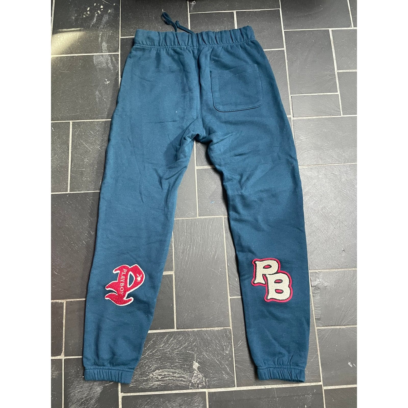Playboy Playboy Patch Work Turquoise Blue Sweatpants Joggers Unisex Size US 30 / EU 46 - 2 Thumbnail