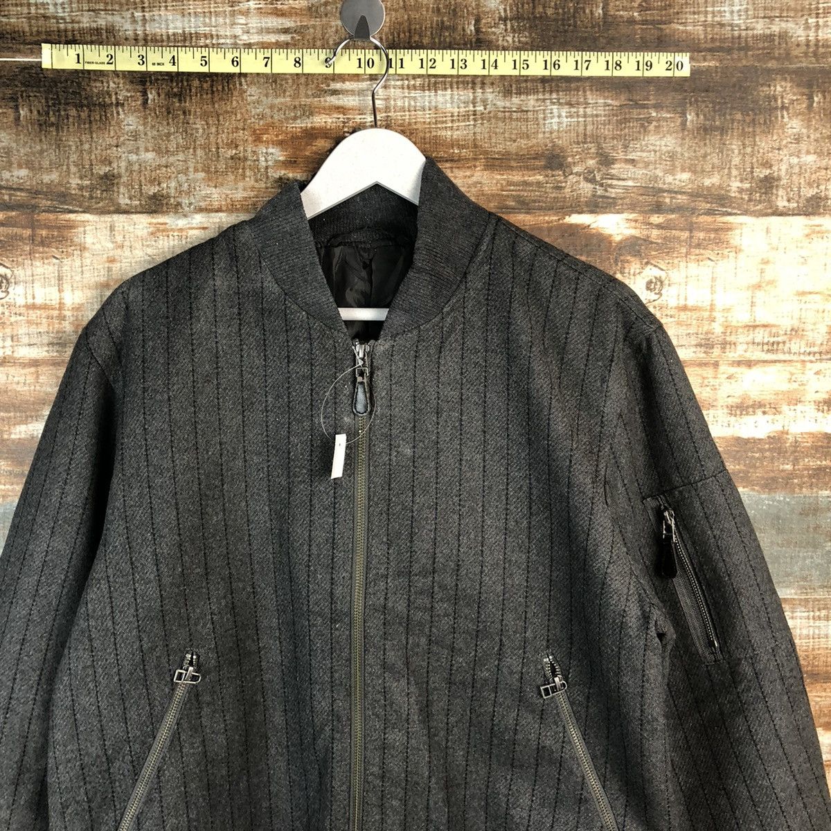 GU GU Grey Bombers Jacket #A1298 Size US L / EU 52-54 / 3 - 5 Thumbnail