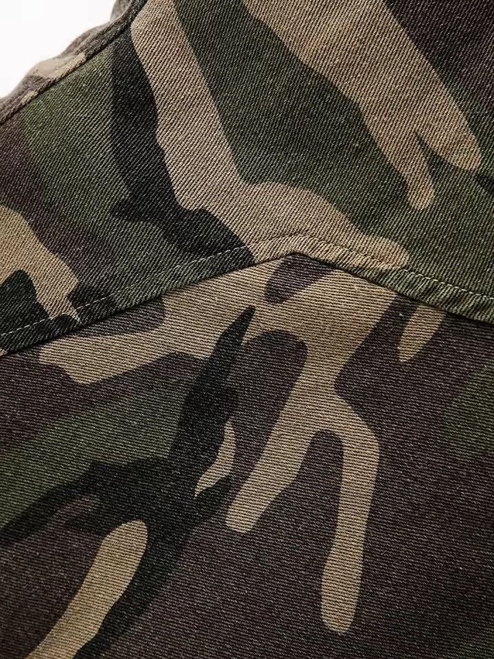 Japanese Brand Fleece Camouflage Zipper Hooded Size US M / EU 48-50 / 2 - 8 Thumbnail