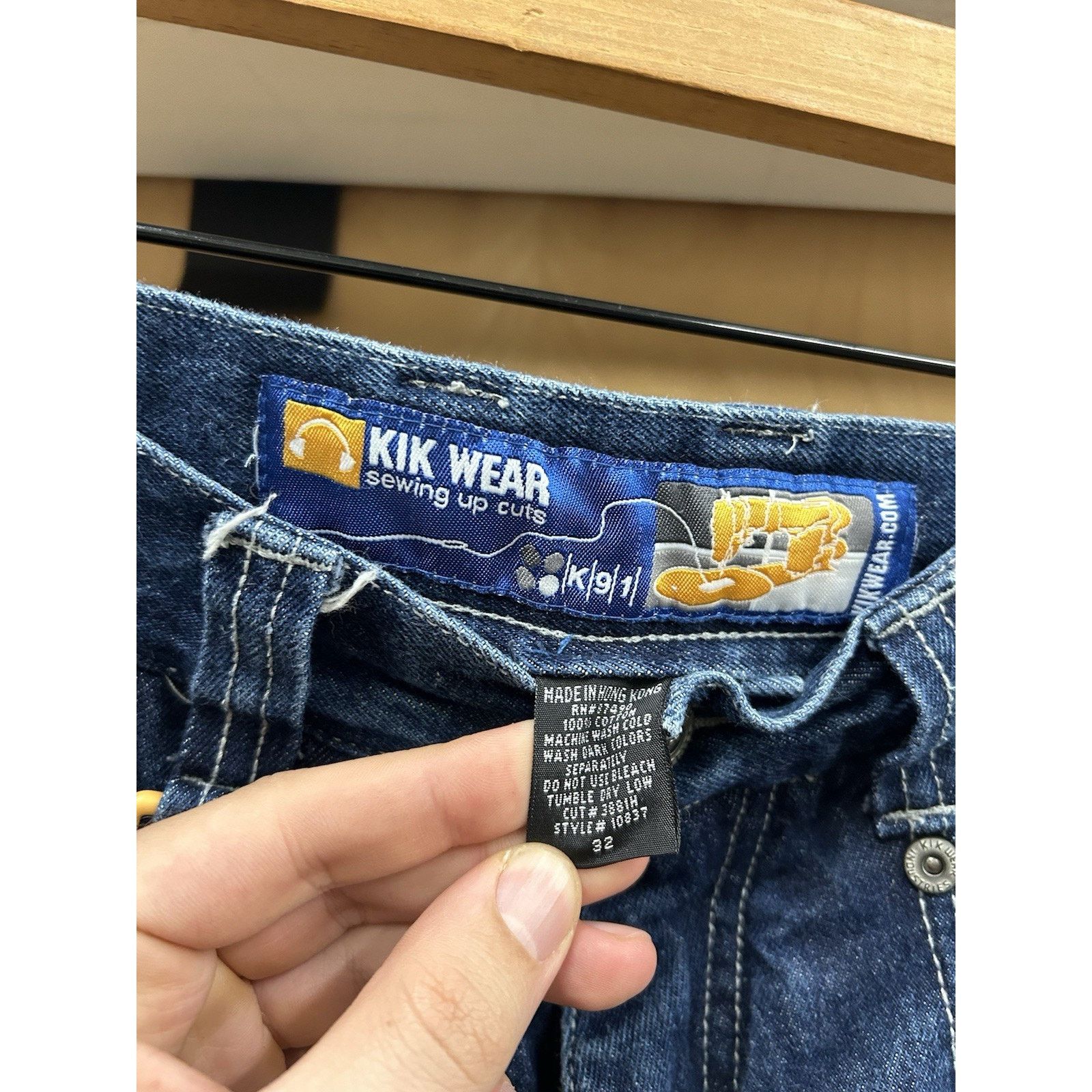 Vintage Y2K Kikwear Cargo Rave Jeans Wide Leg Baggy 30x33 Opening 21 Size US 30 / EU 46 - 5 Thumbnail
