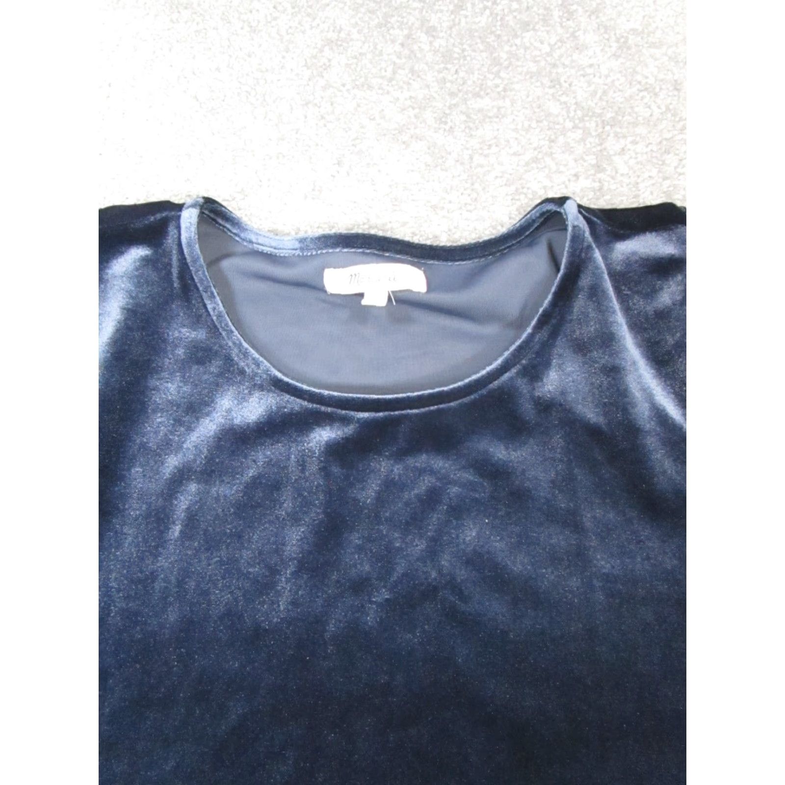 Madewell Madewell Shirt Womens L Blue Blouse Short Sleeve Round Neck Pullover Size L / US 10 / IT 46 - 2 Thumbnail