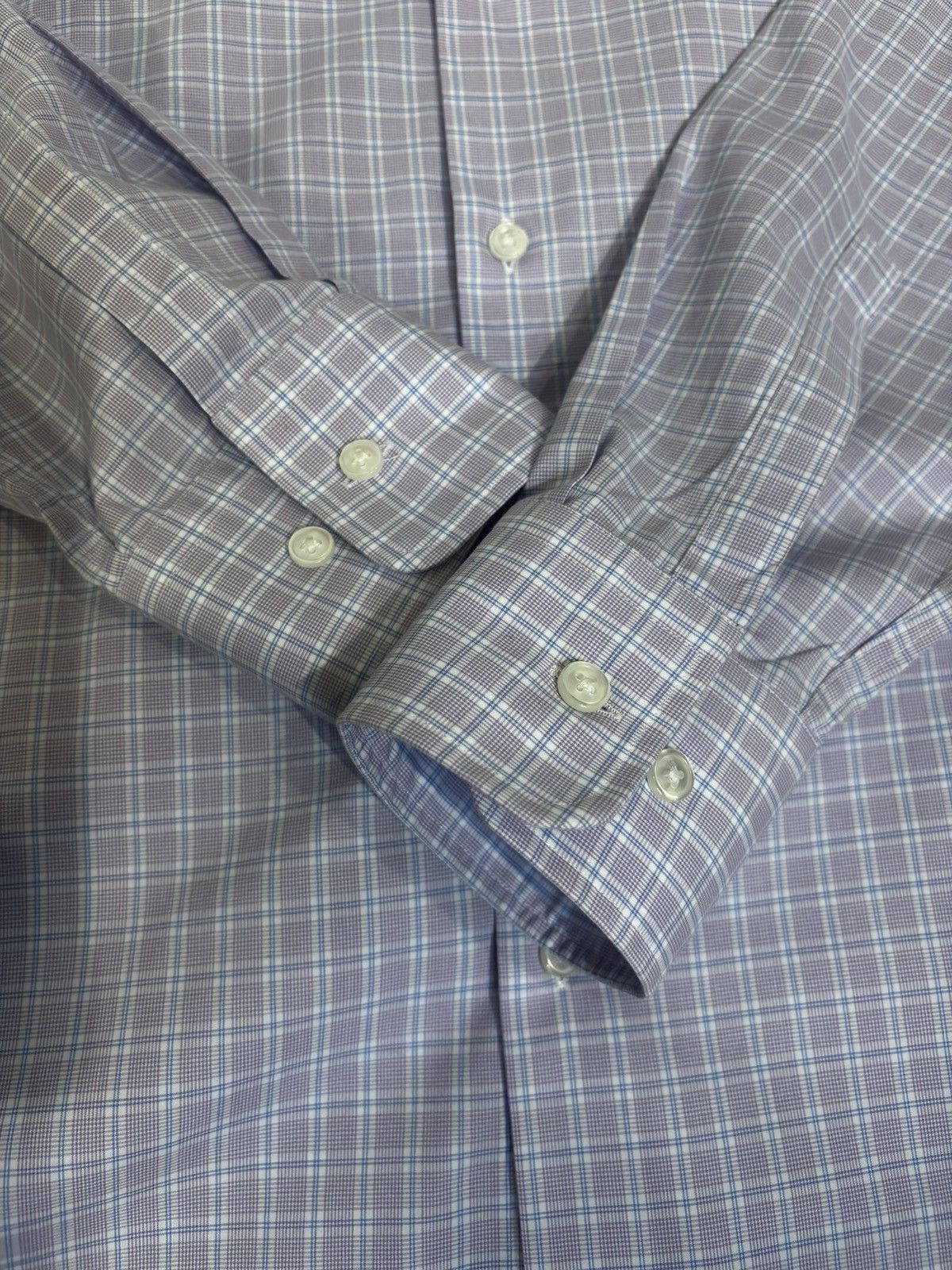 Hugo Boss Purple checked dress Shirt.mt1918 Size US XS / EU 42 / 0 - 4 Thumbnail