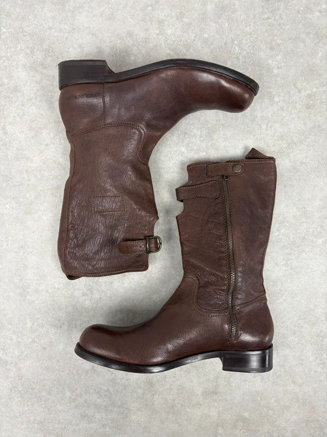 Dsquared2 AW2008 Dsquared2 Brown Ankle Leather Western Boots Size US 9 / EU 42 - 4 Thumbnail