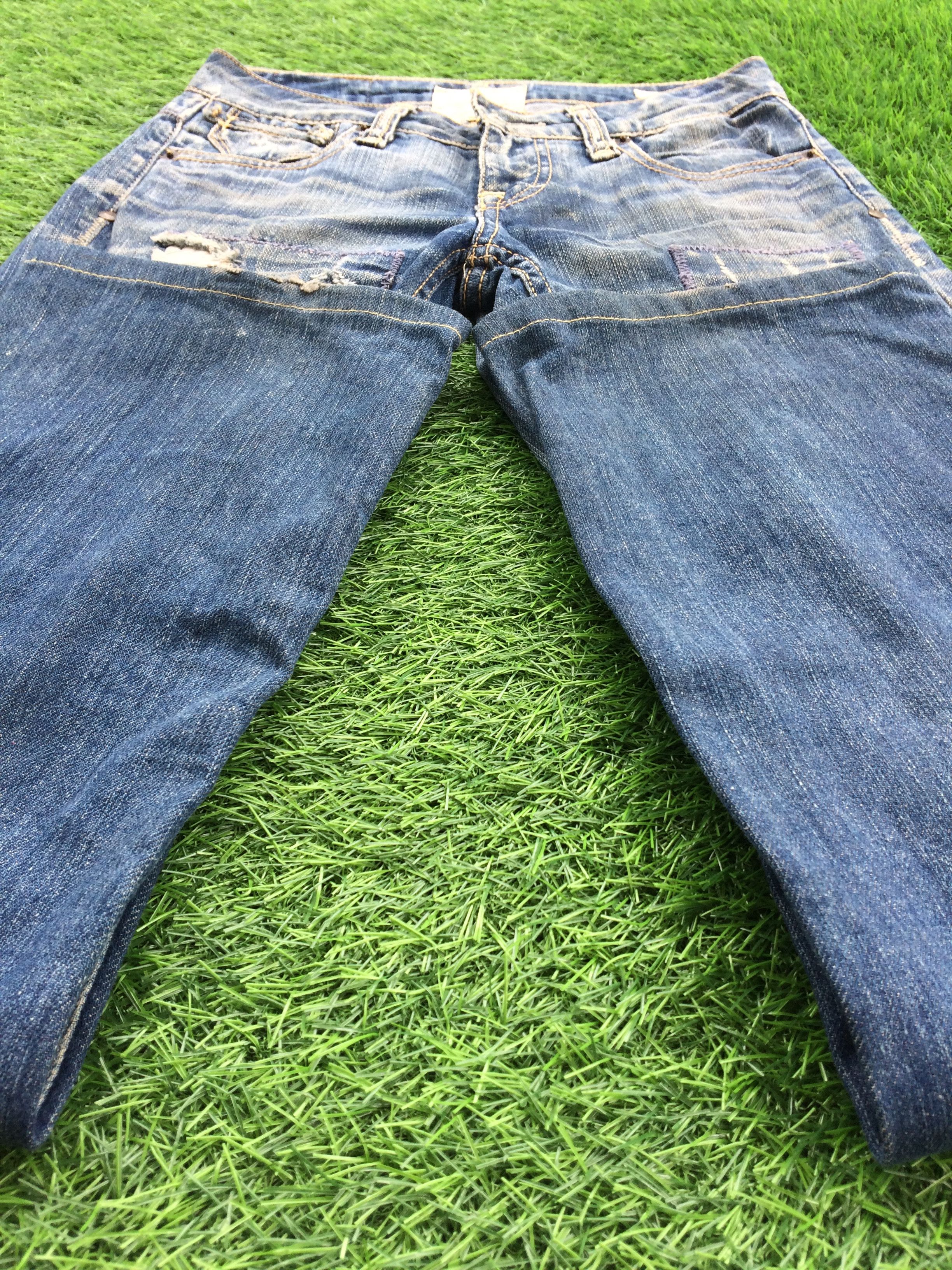 If Six Was Nine × Japanese Brand Japanese Distressed Flared Patch Jeans D-858 Size 25" / US 0 / IT 36 - 7 Thumbnail