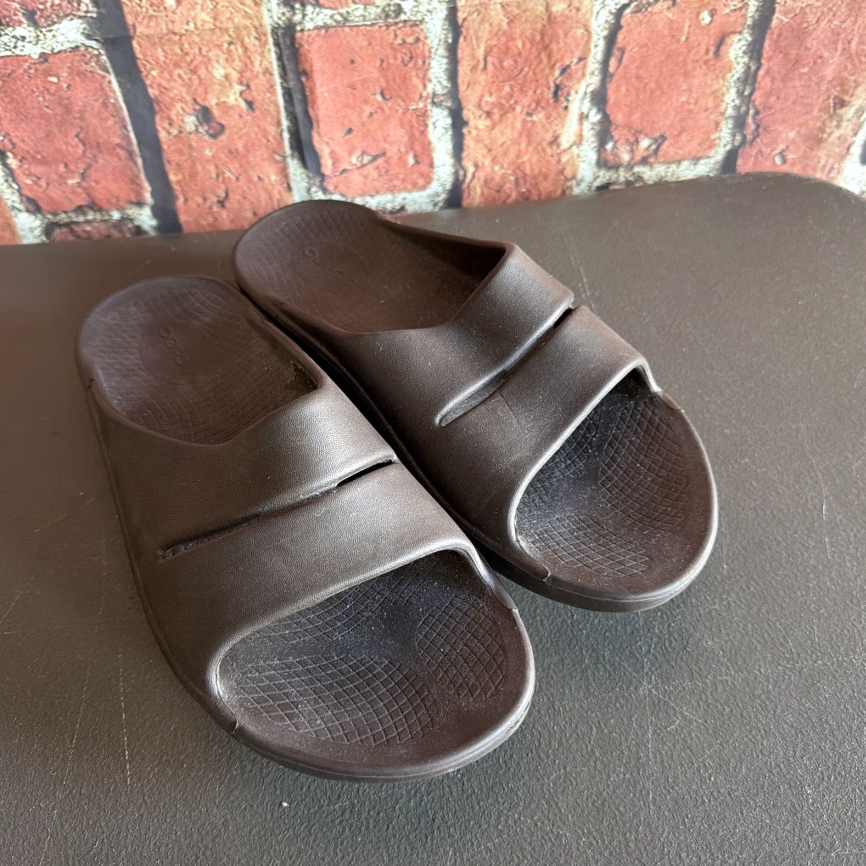 Vintage Oofos Womens 9 Mens 7 Brown Recovery Sandals OOAHH Slide Slip On Brown 9 7 Womens Mens OOFOS Sandal Size US 9 / IT 39 - 2 Thumbnail