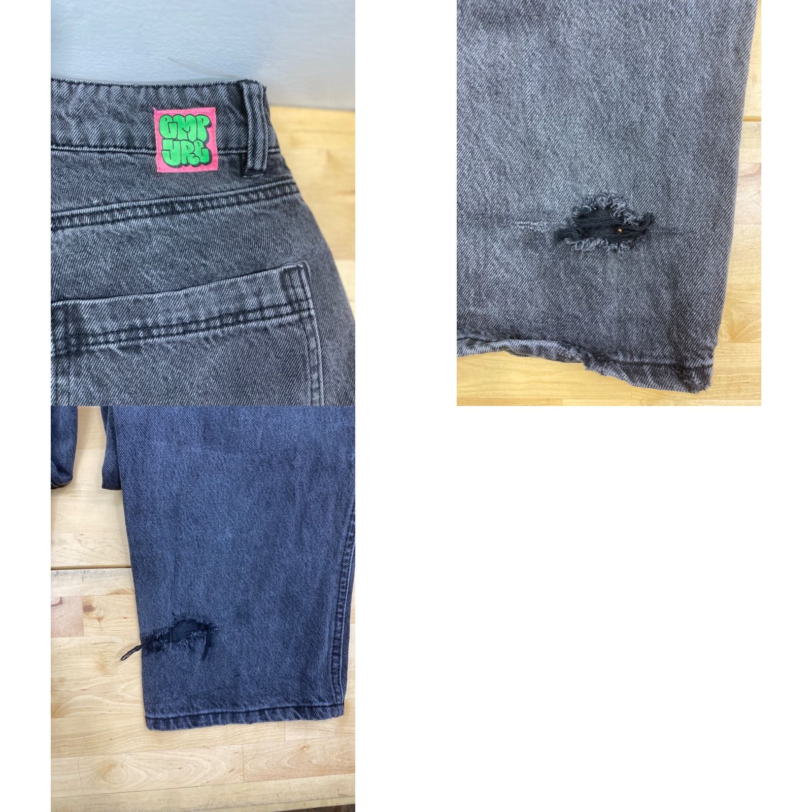 Empyre Empyre Denim Jeans Black Distressed Tapered Size 7 Women Size 28" / US 6 / IT 42 - 9 Thumbnail