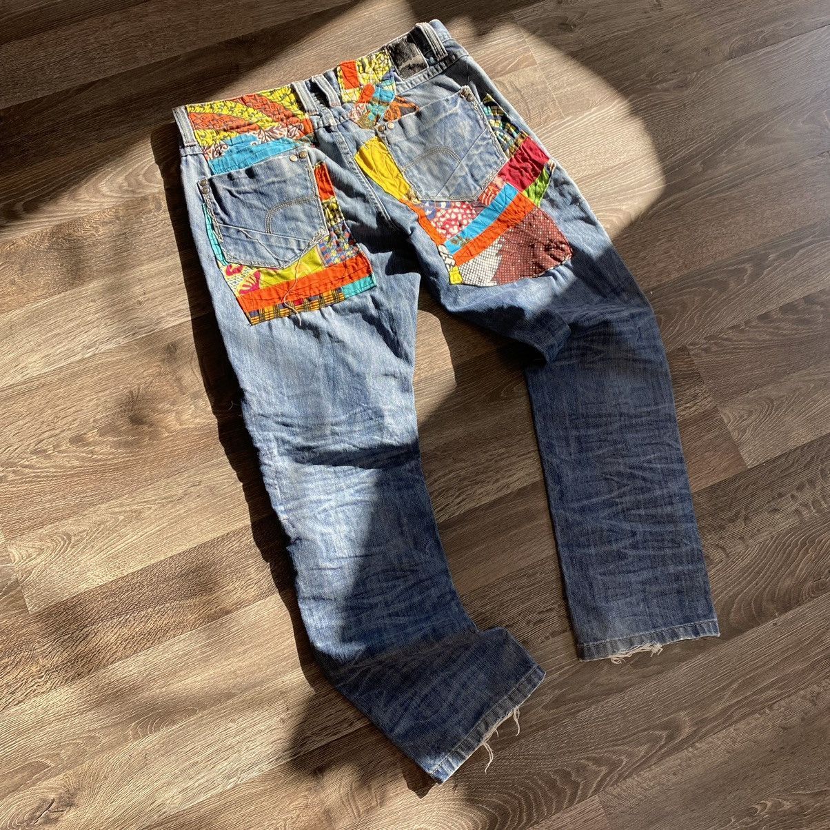 Vintage Custom patch work denim pants Size US 34 / EU 50 - 10 Thumbnail