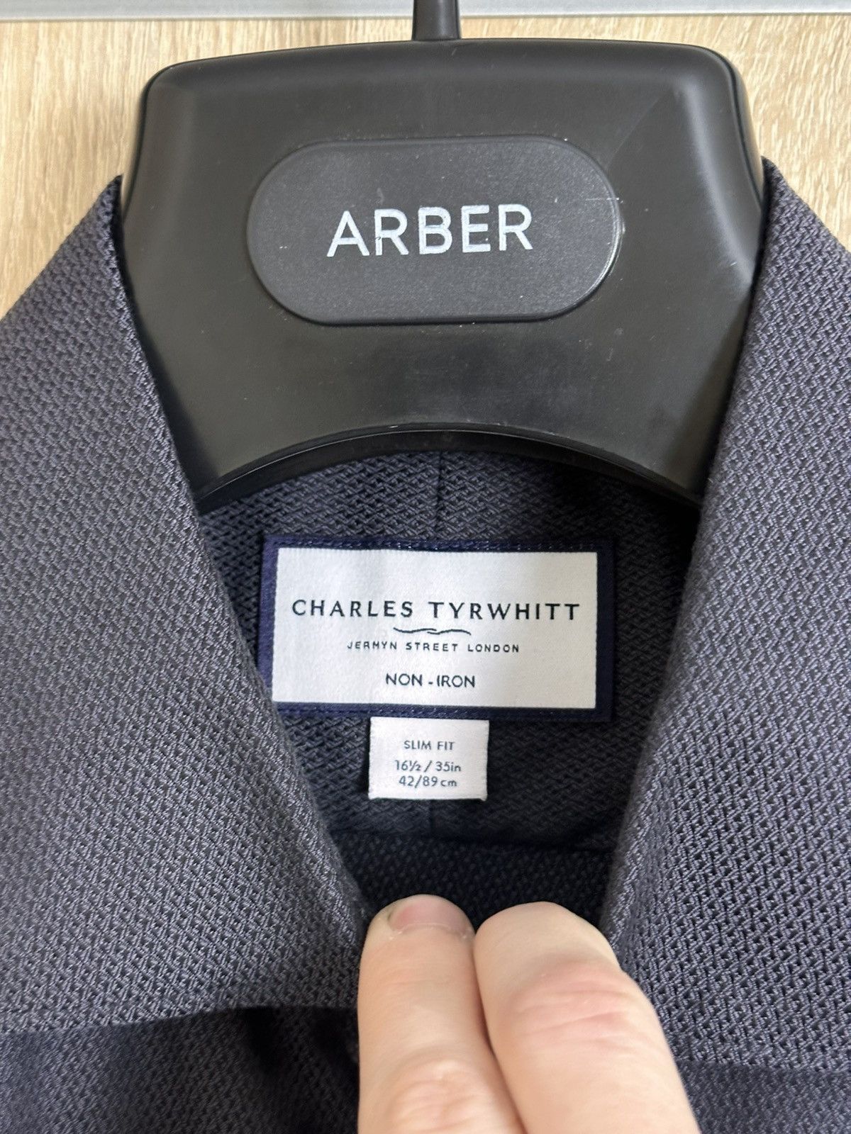 Charles Tyrwhitt 🔥 Charles Tyrwhitt Non Iron Slim Fit Button Up Shirt Cotton Size US XL / EU 56 / 4 - 4 Thumbnail