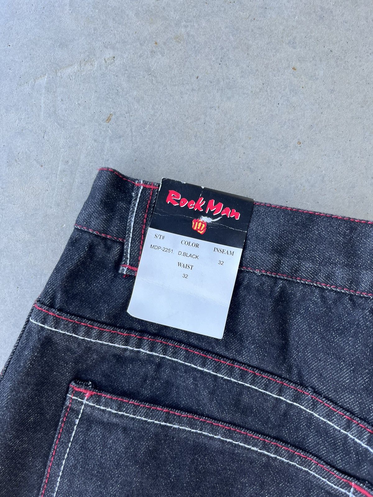 JNCO Vintage Y2K Rock Man Embroidered Black Baggy Pants Size US 32 / EU 48 - 5 Thumbnail
