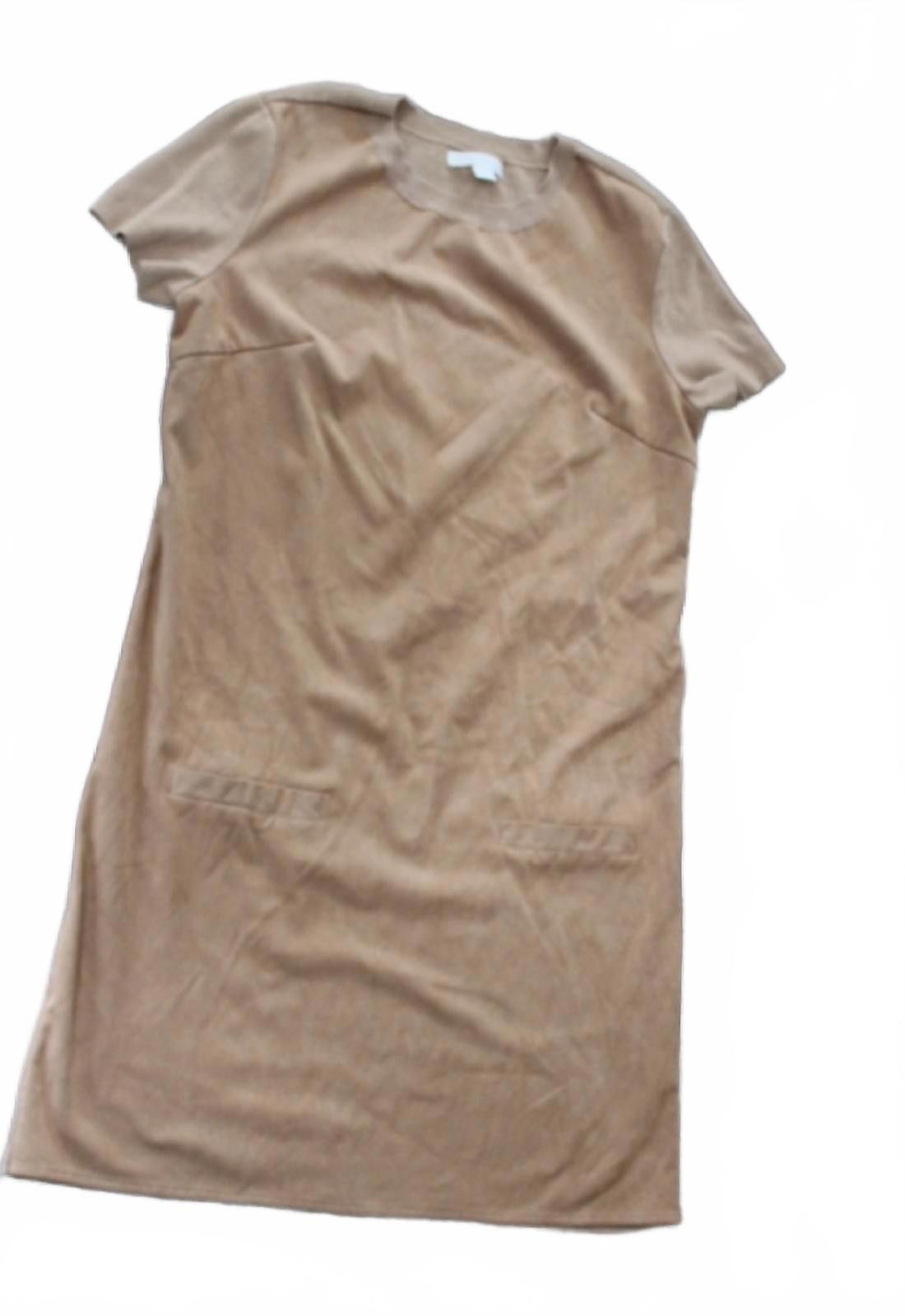 Other New York & Company Short Sleeve Tan Knit Dress Size Small Size S / US 4 / IT 40 - 5 Thumbnail