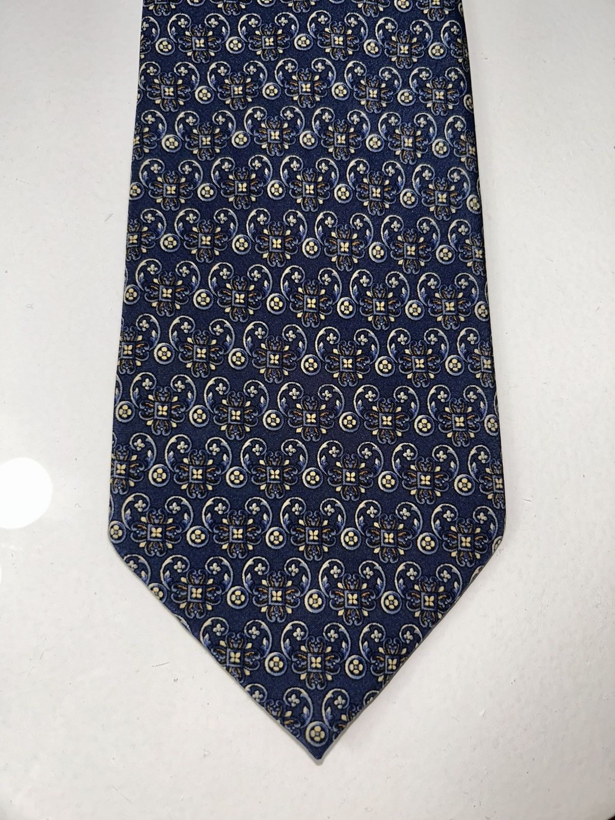 Christian Dior Monsieur Vintage Christian Dior Monsieur Blue Paisley Men's Silk Tie Size ONE SIZE - 3 Thumbnail