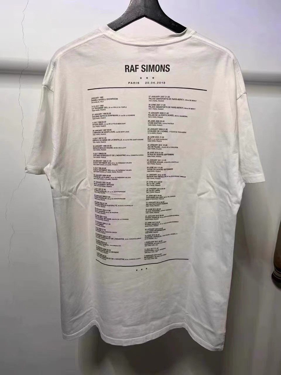 Raf Simons RAF SIMONS Paris Tour T-shirt K28 Size US L / EU 52-54 / 3 - 2 Thumbnail