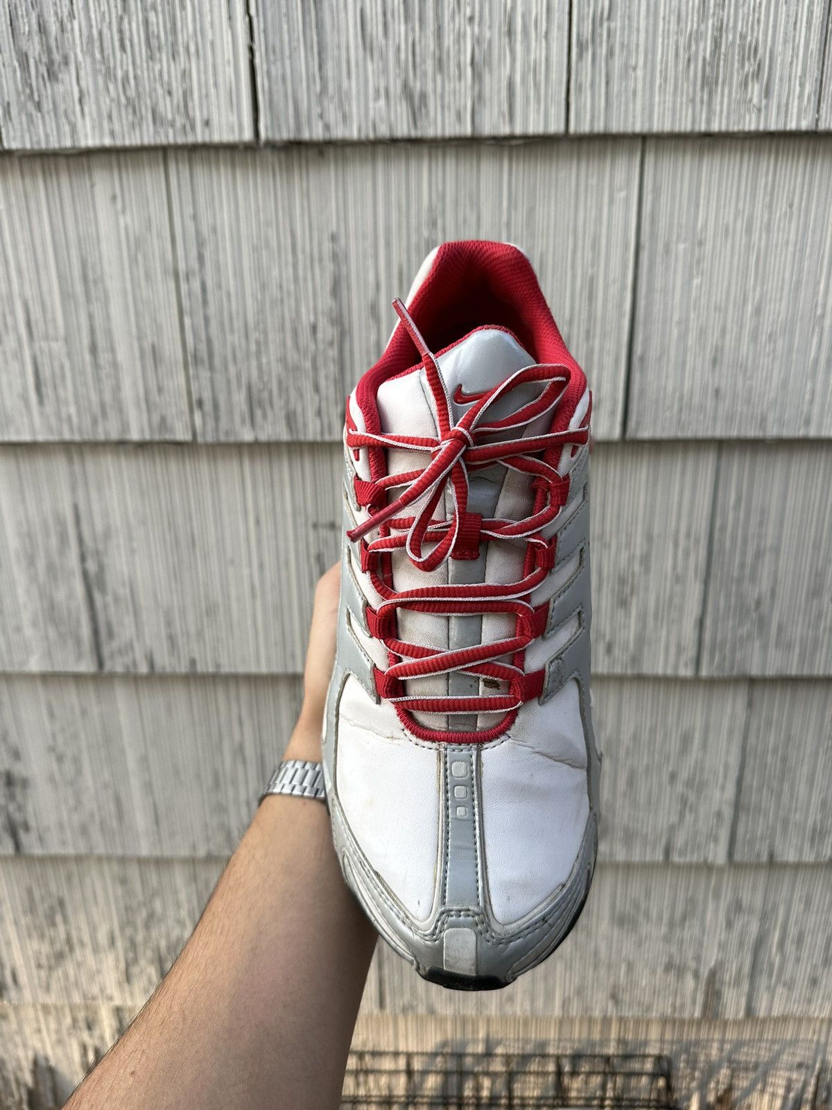 Nike 2012 Y2k Woman Nike Shox Low Sneakers Silver Hype Streetwear Size US 7.5 / IT 37.5 - 6 Thumbnail