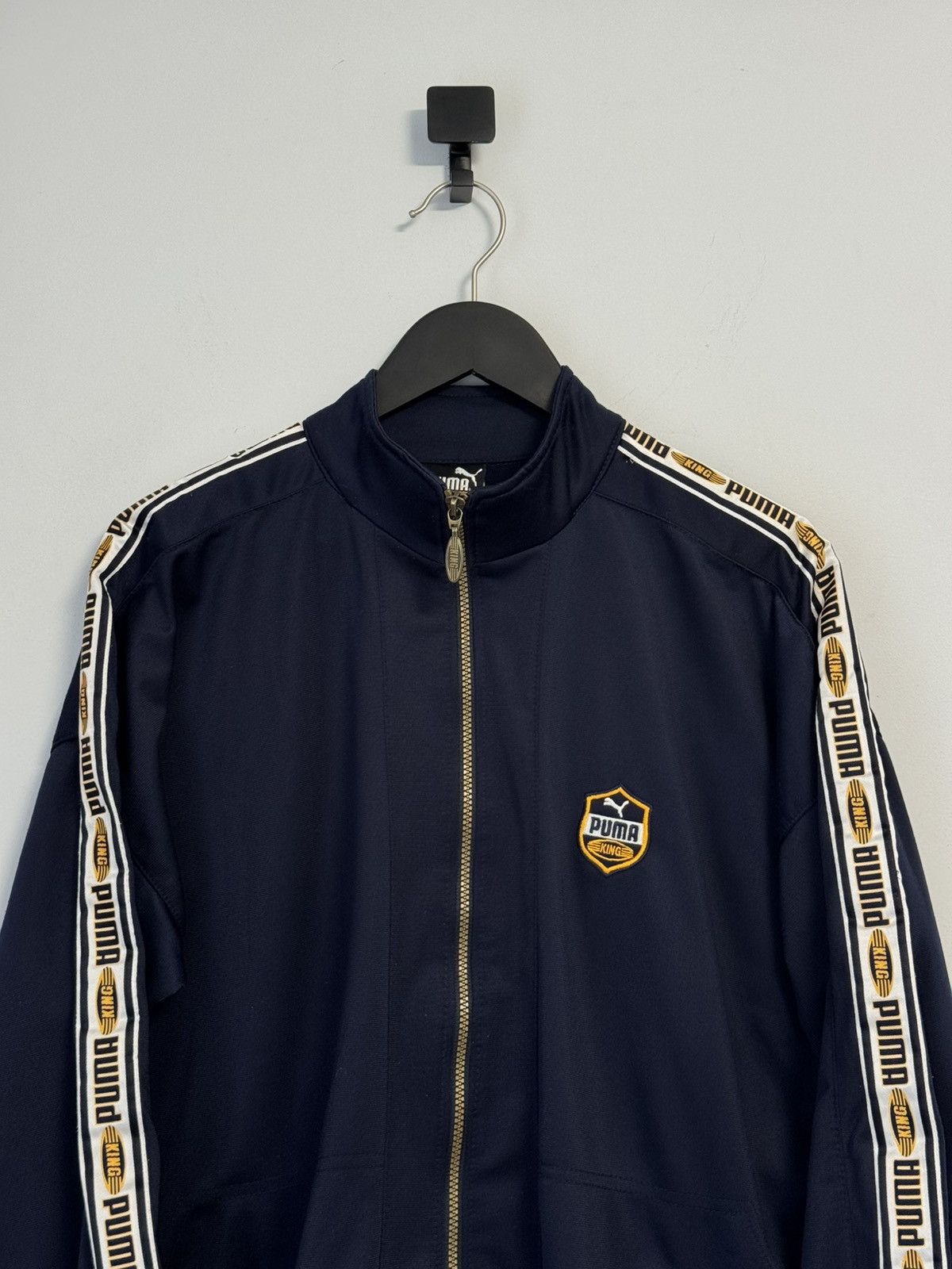 Puma Vintage Puma King Track Jacket Navy Blue Tape Logo Size US XL / EU 56 / 4 - 2 Thumbnail