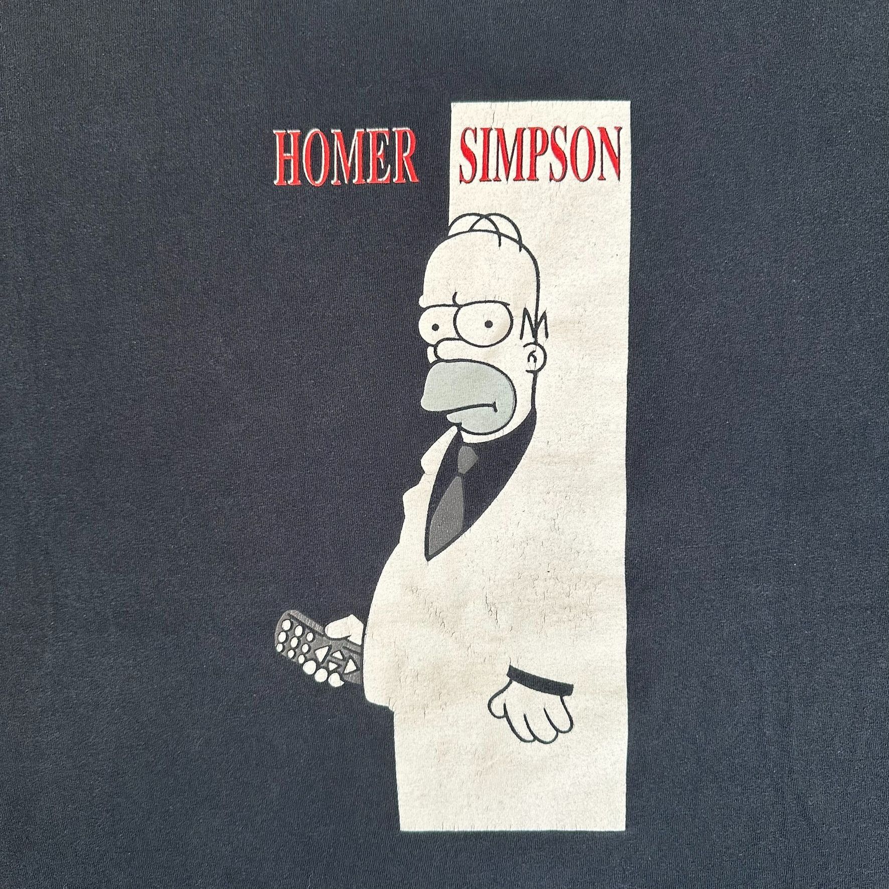 The Simpsons Vintage Y2K Homer Simpsons Scarface Parody T-Shirt Boxy Blac Size US XL / EU 56 / 4 - 2 Thumbnail