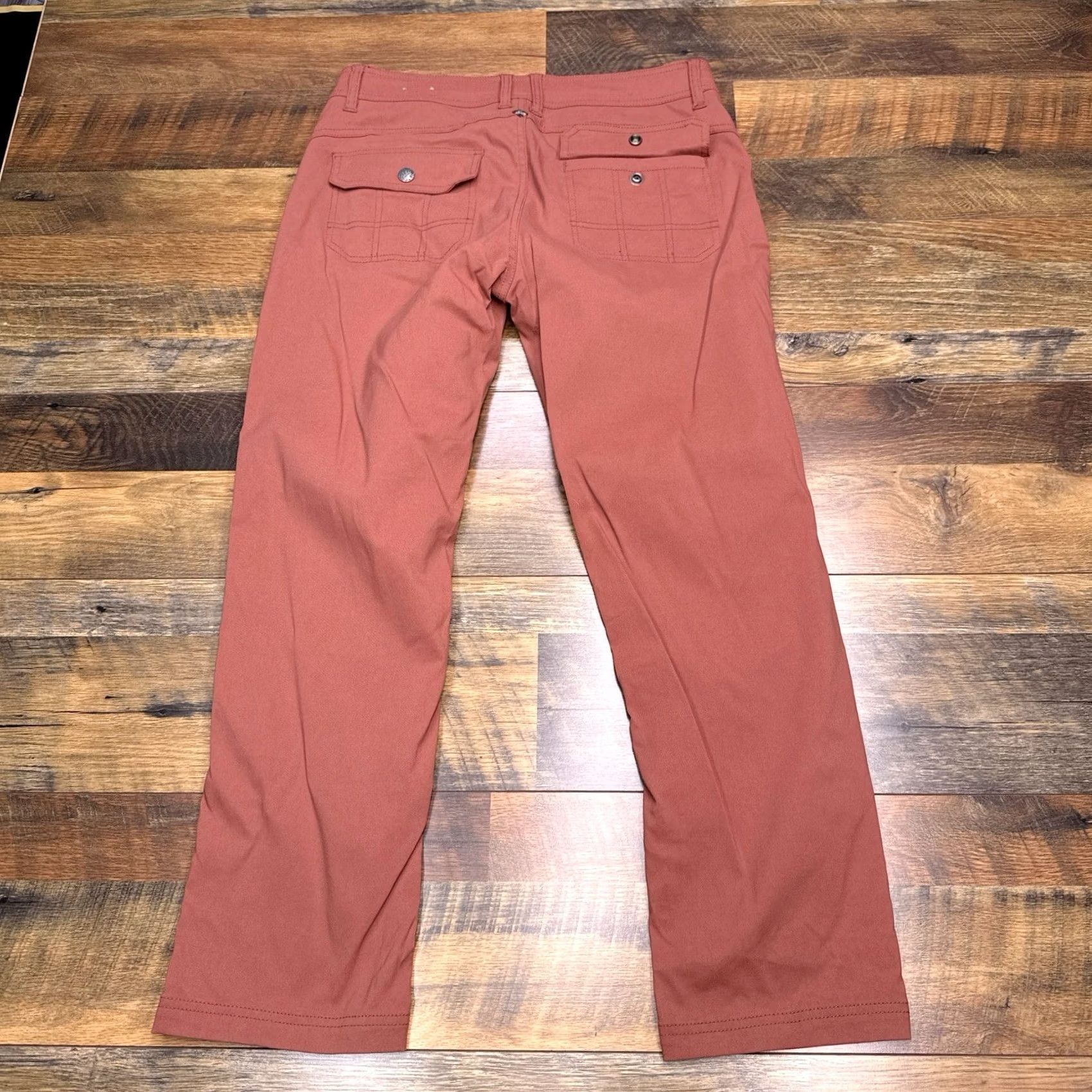 Prana VINTAGE? No — Prana Convertible Hiking Pants Womens 10 Lava Red Mid Rise Stretch Performance Pants Regular Women Size 32" / US 10 / IT 46 - 6 Thumbnail