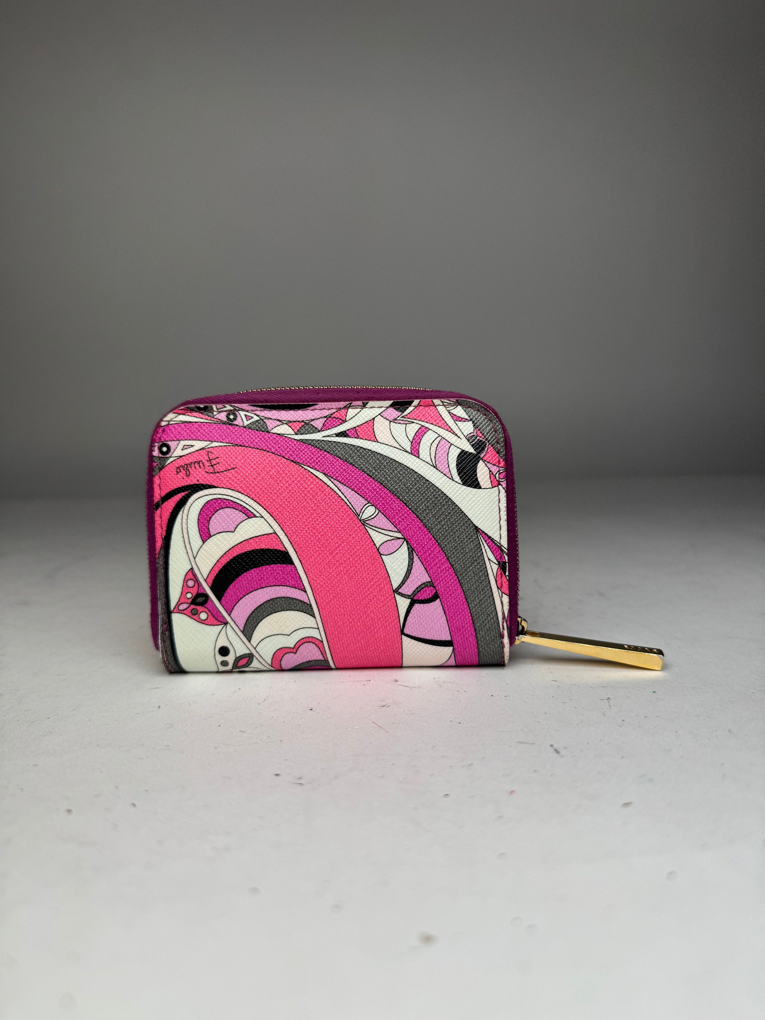 Emilio Pucci Vintage Leather Card Holder Purple Red White Size ONE SIZE - 1 Thumbnail