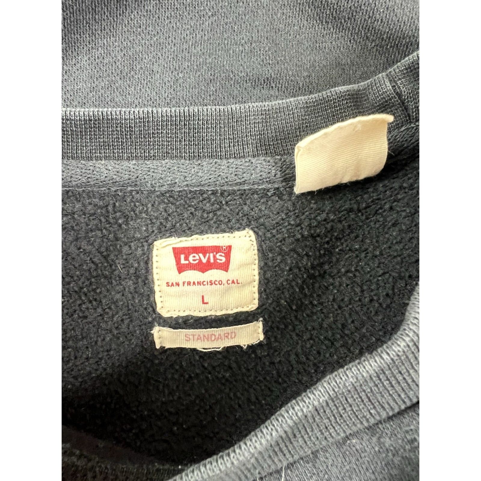 Levi's Levi’s Men’s Black Crewneck Woodgrain Graphic Sweatshirt L Classic Fit Pullover Size US L / EU 52-54 / 3 - 7 Thumbnail