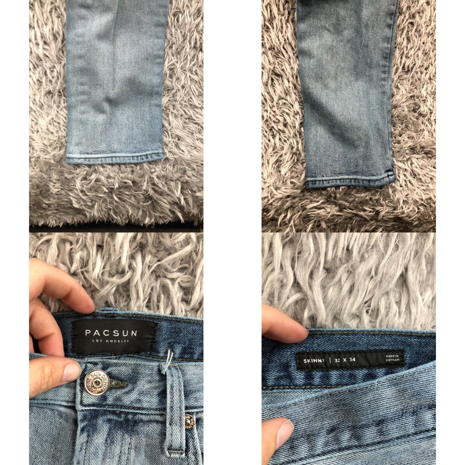 Pacsun PacSun Skinny Jeans Mens Size 32x34 Mid Rise Medium Wash Blue Jeans 5-Pocket Denim Cotton Blend PacSun Brand Regular Fit Sumner? Size US 32 / EU 48 - 8 Thumbnail