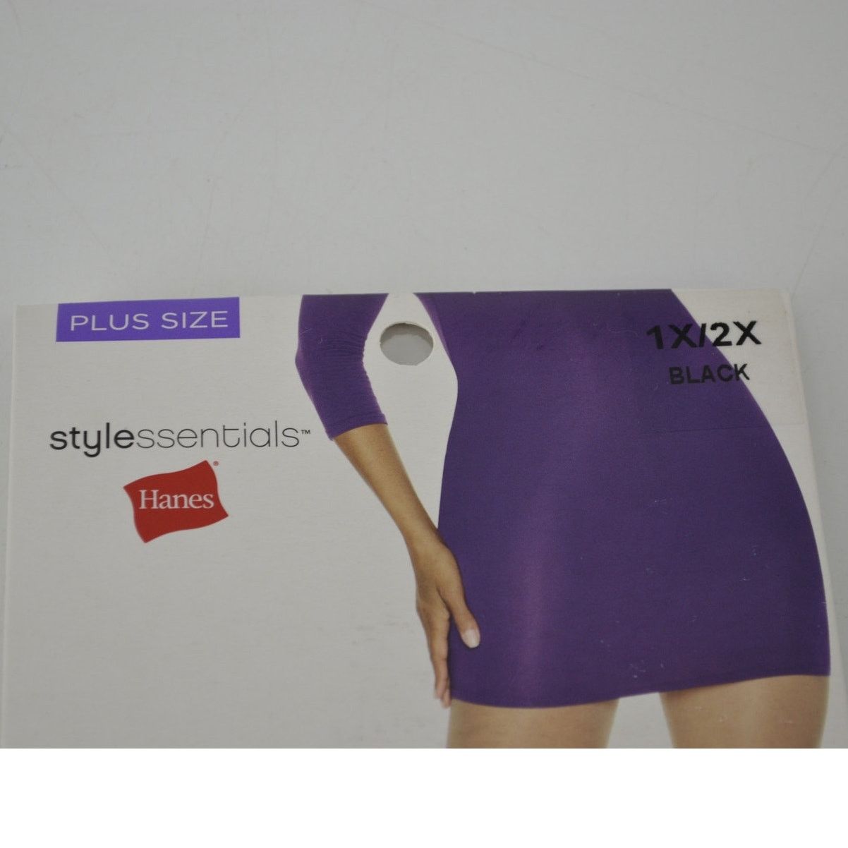 Hanes Hanes Body Shaper Pantyhose Silky Sheer Leg 1x/2x Black Plus Size ONE SIZE - 6 Thumbnail