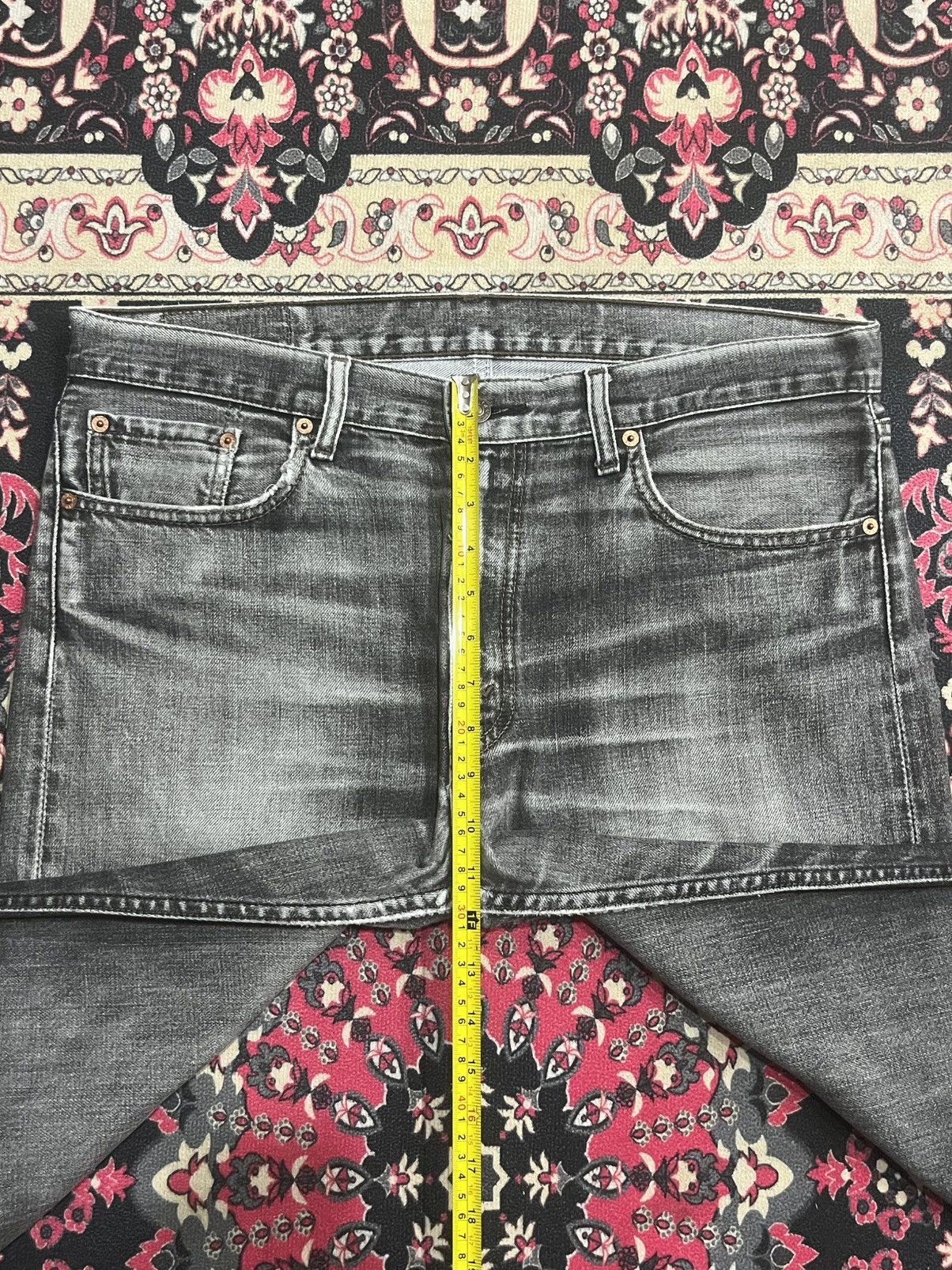 Levi's Vintage Levi’s 503 Black Faded Washed Loose Leg Jeans Size US 36 / EU 52 - 15 Thumbnail