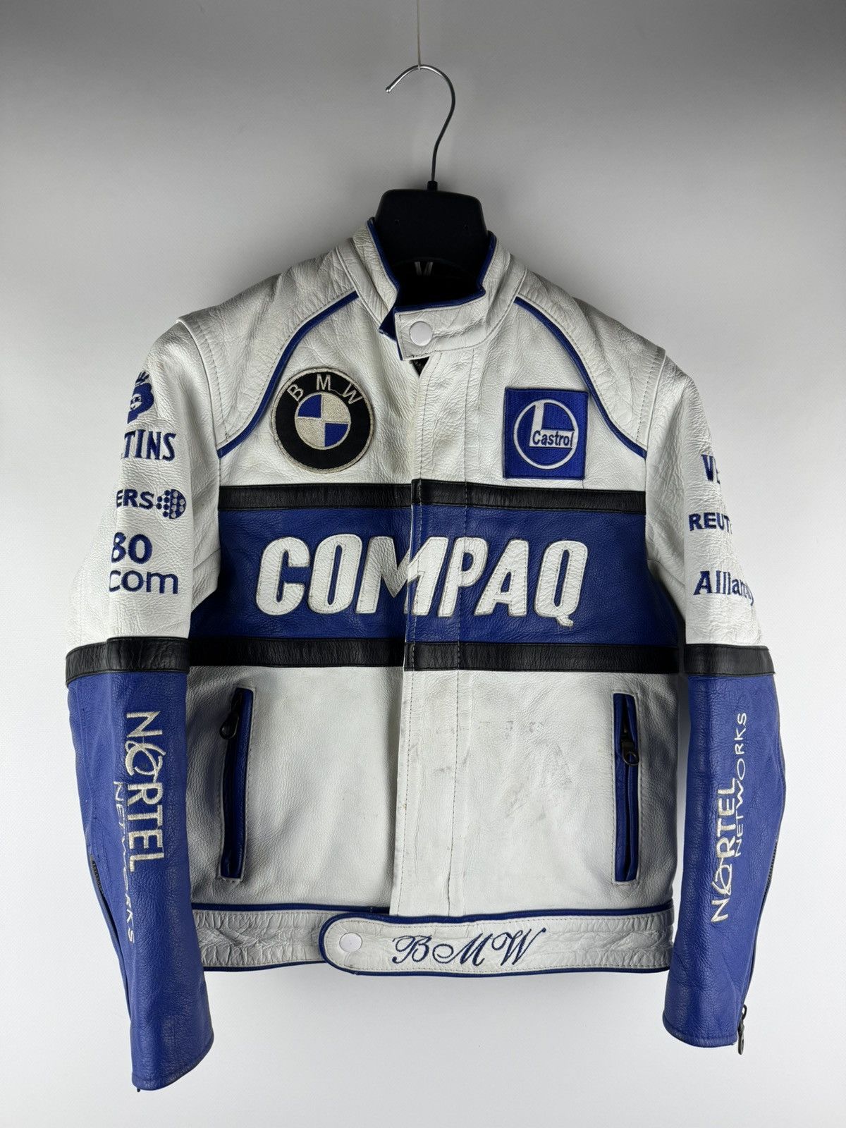 BMW Vintage BMW Compaq Leather Motorbike Racing Jacket Size XS / US 0-2 / IT 36-38 - 1 Thumbnail