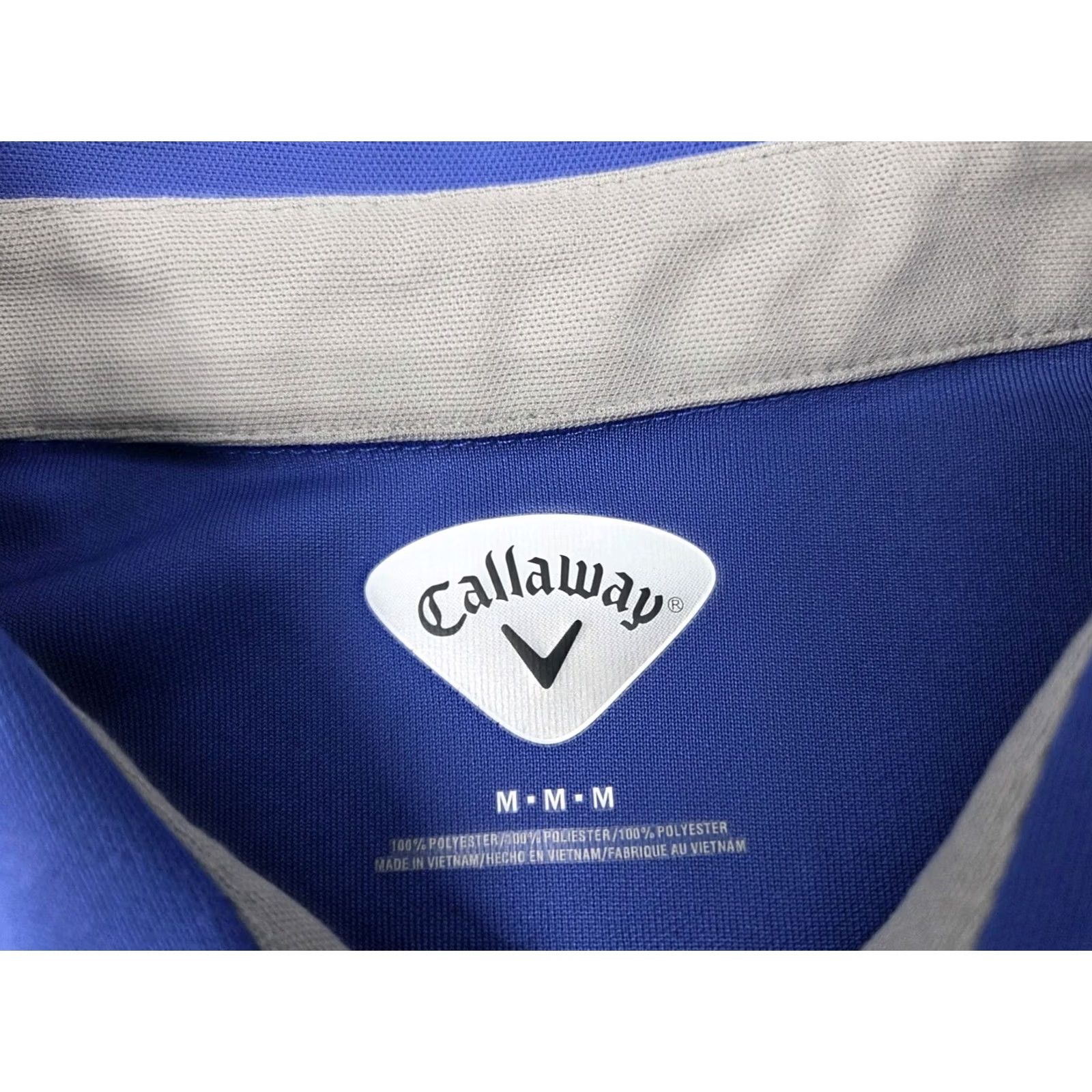 Callaway Callaway Men's Polo Blue Short Sleeve Knit Moisture Wicking Regular 42in Chest Size M Logo Golf Polo Size US M / EU 48-50 / 2 - 3 Thumbnail
