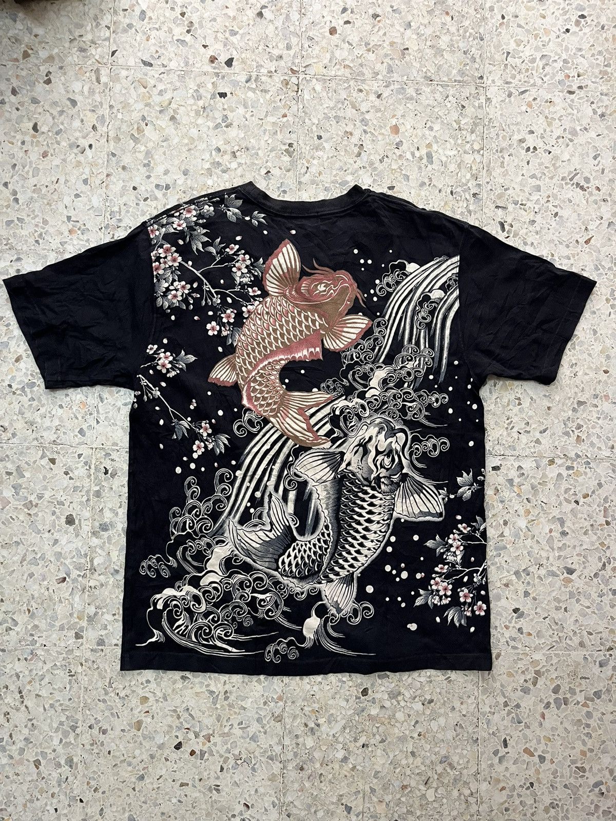Karakuri Tamashii RARE Overprint Japanese Traditional Art Koi Fish Wagara Size US XL / EU 56 / 4 - 1 Thumbnail