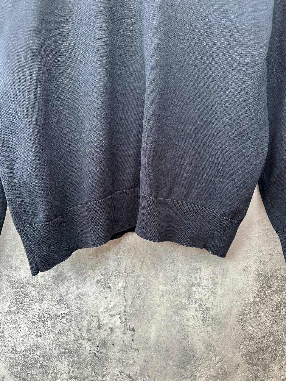 Armani × Vintage Armani Jeans Vintage V-Neck Sweater Long Sleeve Black Jumper Size US L / EU 52-54 / 3 - 8 Thumbnail
