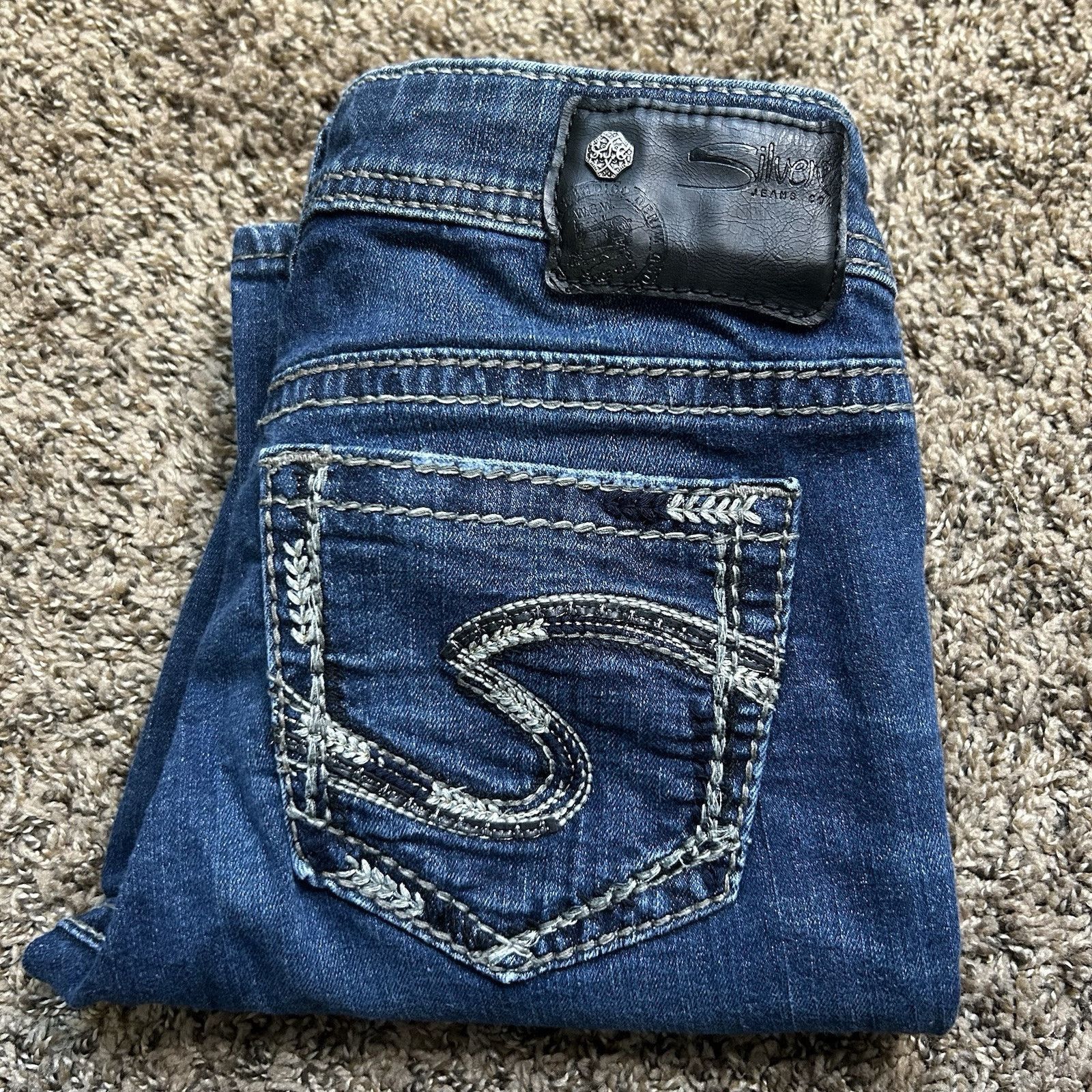 Silver Jeans Co. Silver Jeans Women W26xL33 AIKO Mid Boot Bootcut Stretch Fit Size 26" / US 2 / IT 38 - 12 Thumbnail